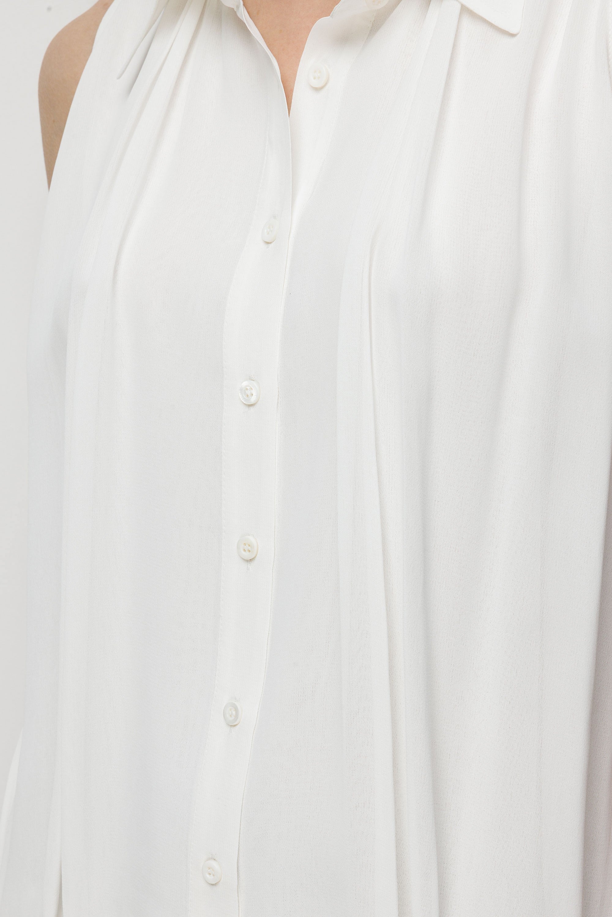 Kolsuz Drapeli Şifon Bluz