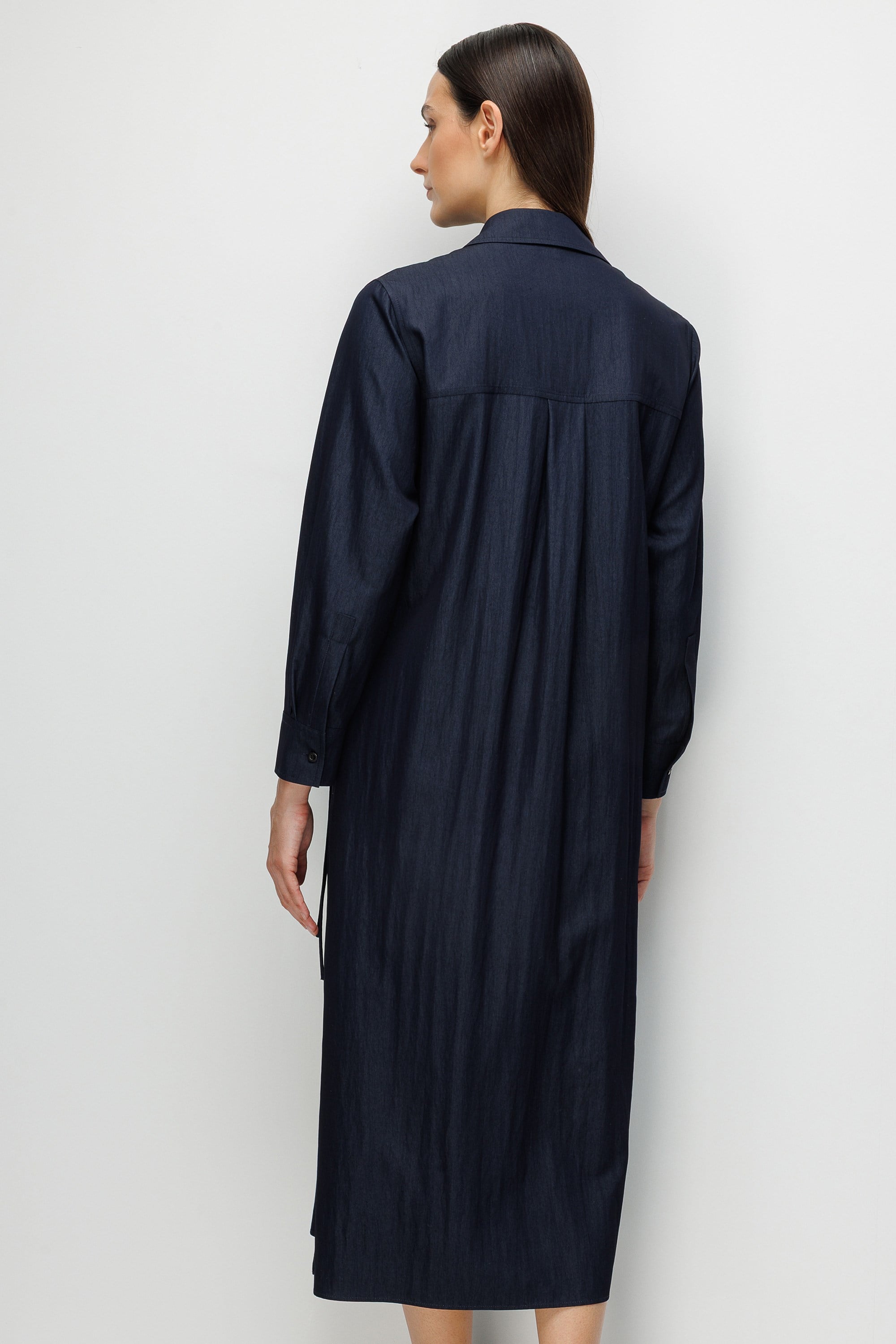 Kordonlu Gömlek Elbise