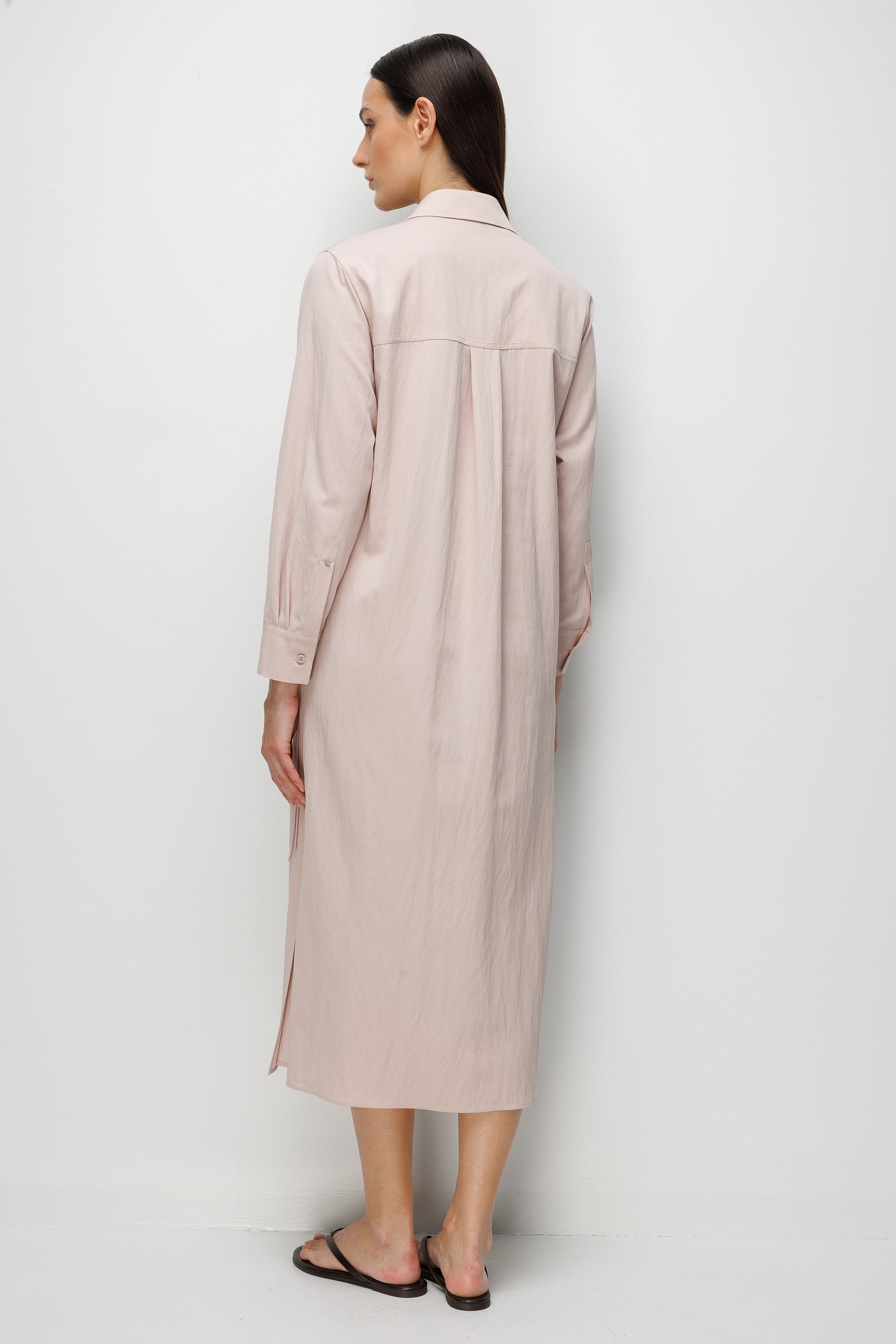 Kordonlu Gömlek Elbise