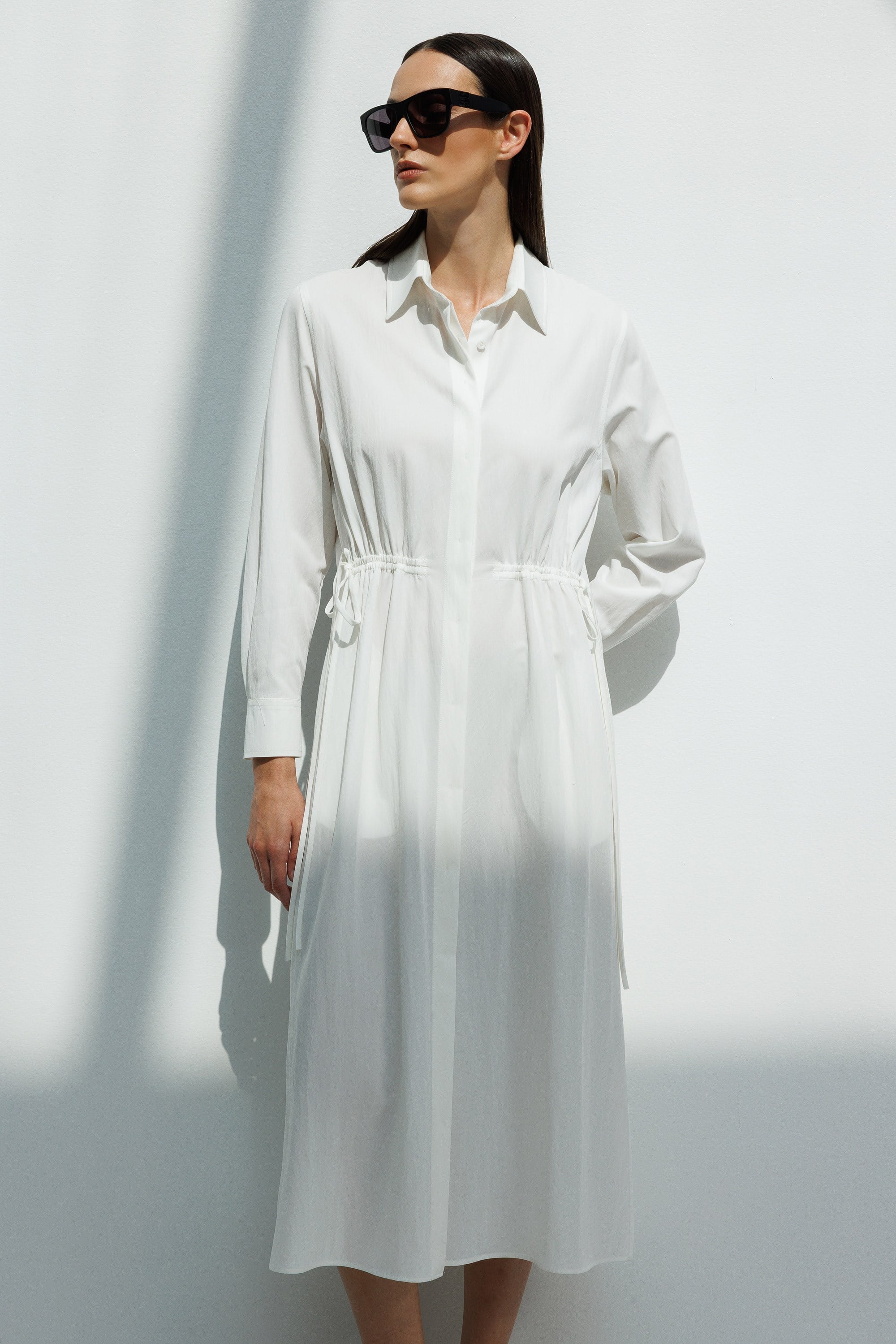 Kordonlu Gömlek Elbise