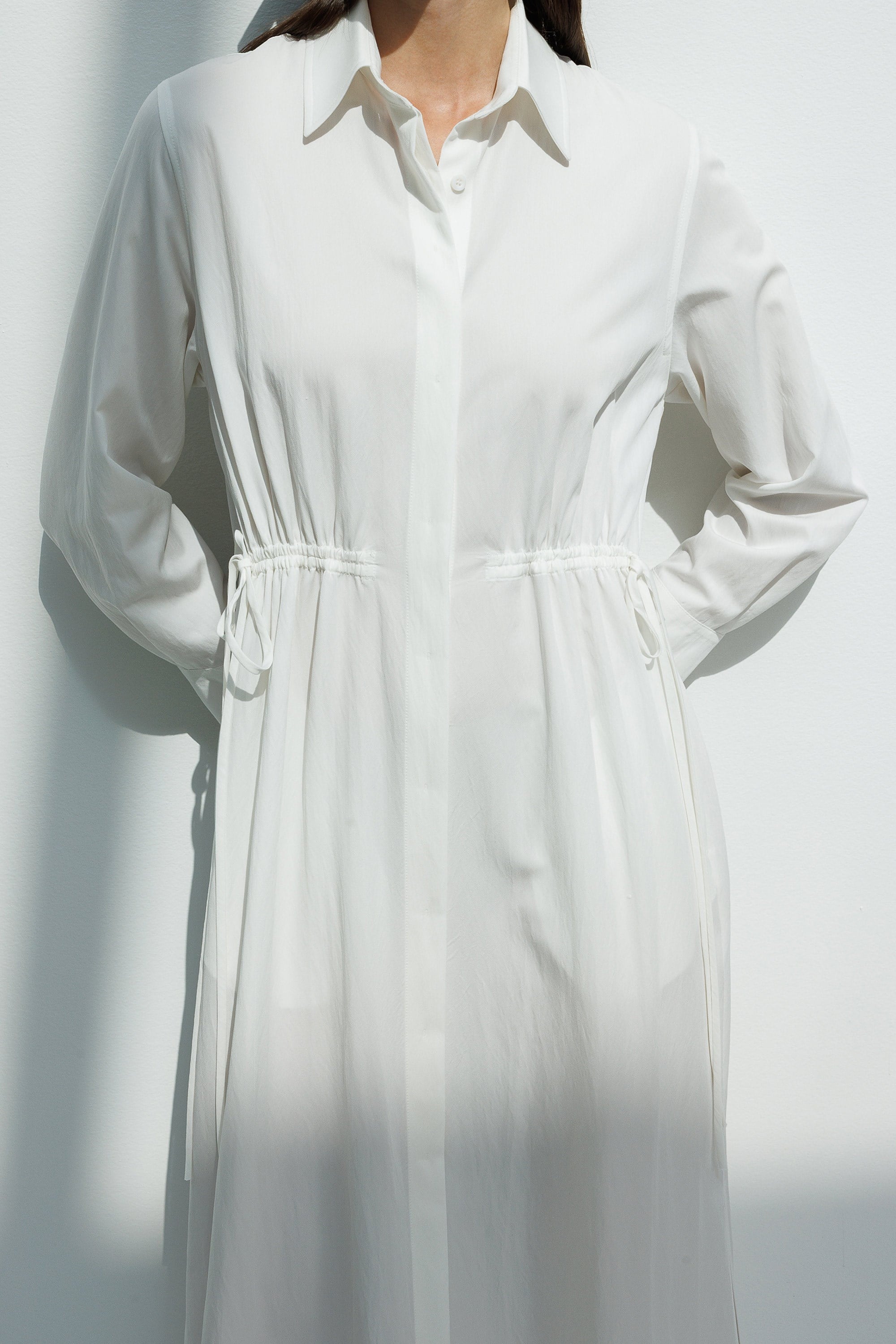 Kordonlu Gömlek Elbise