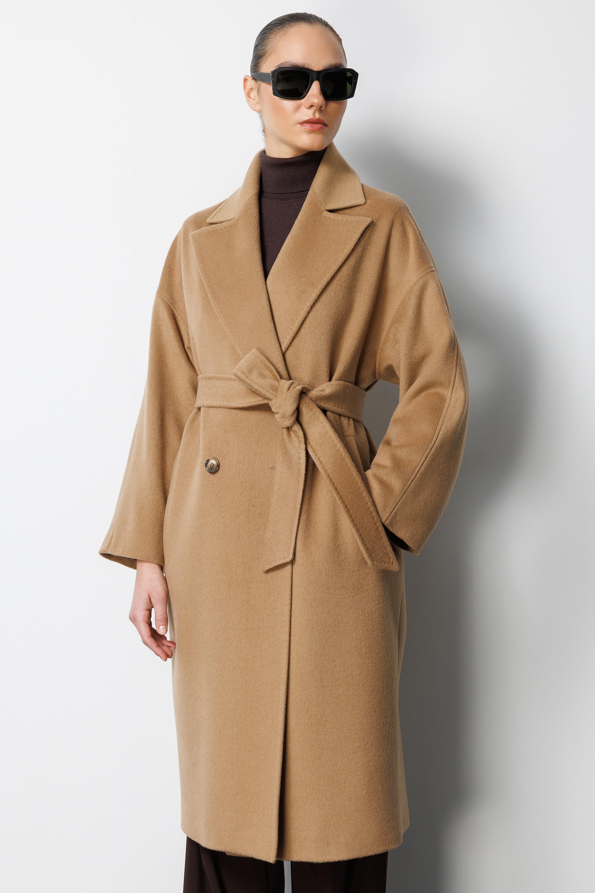 Kruvaze Kemerli Manto