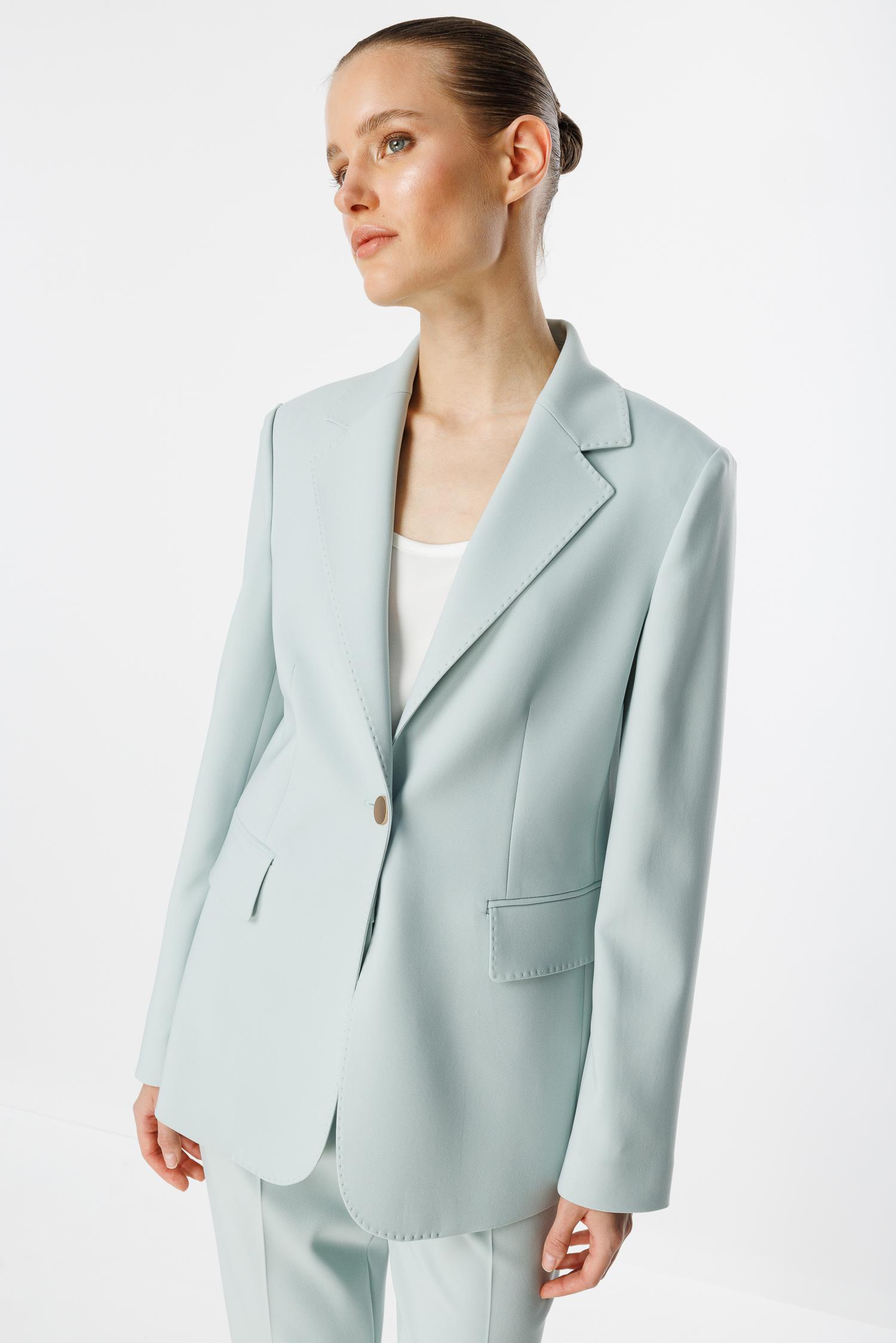 Metal Düğmeli Puntolu Ceket