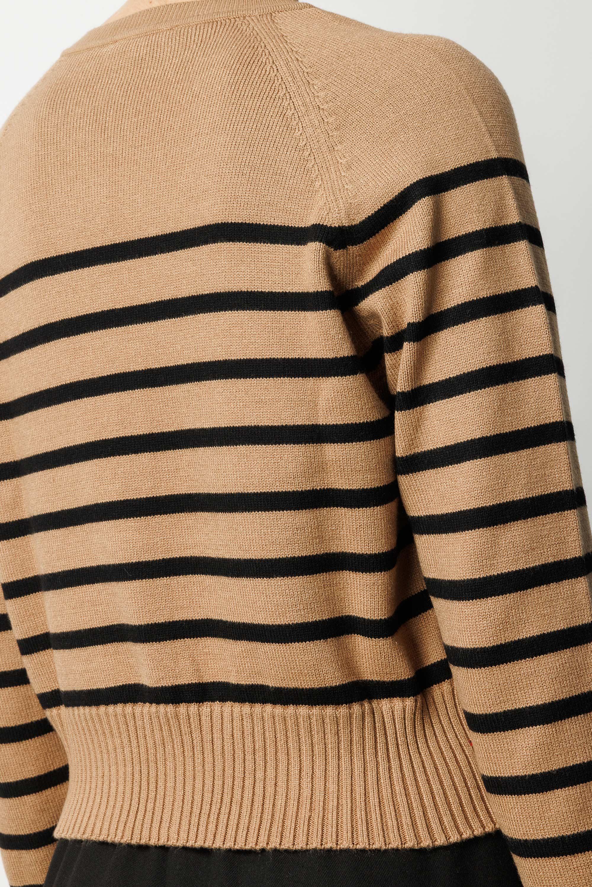 O Yaka Çizgili Hırka