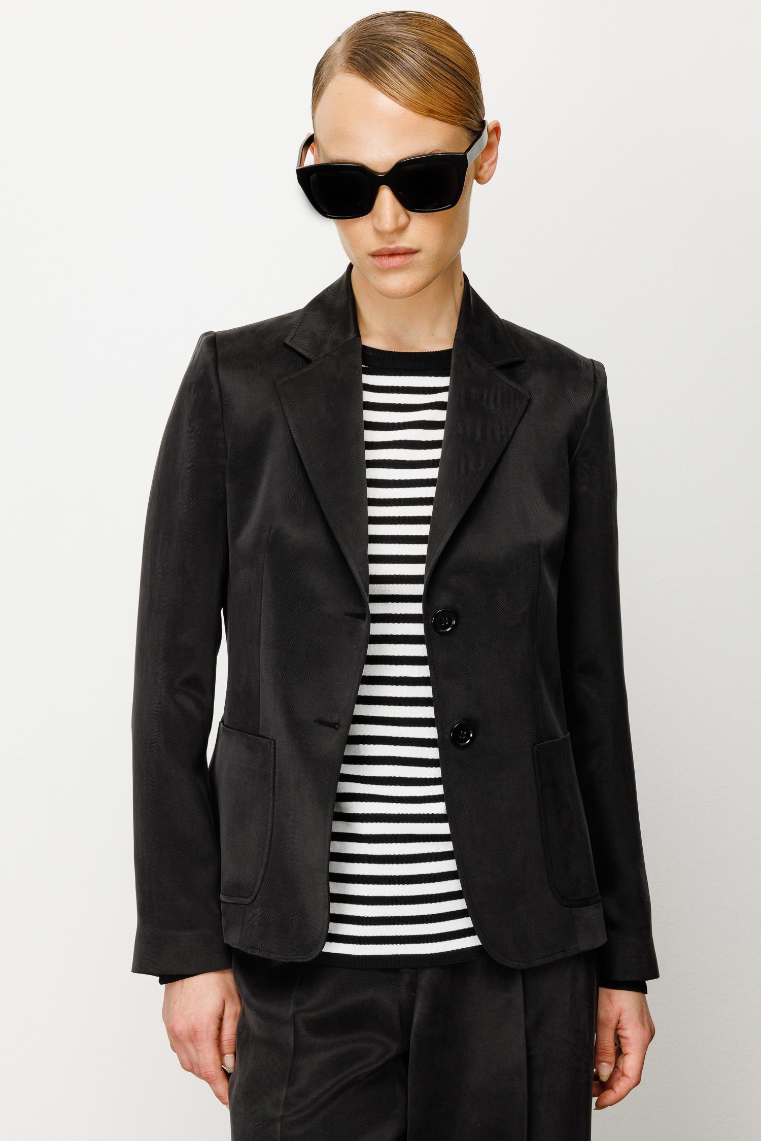 O Yaka Çizgili Kol Triko