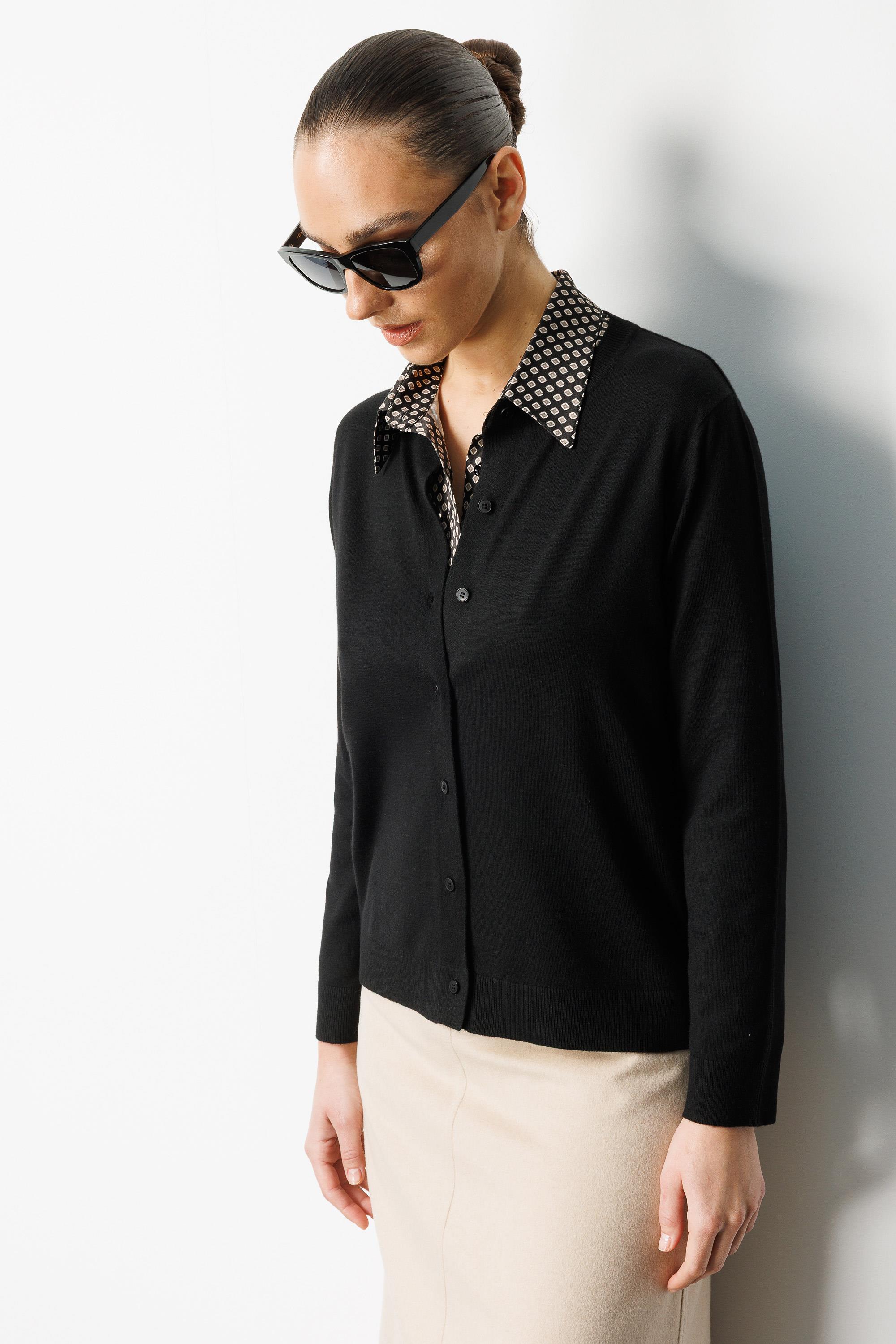 O Yaka Uzun Kol Hırka