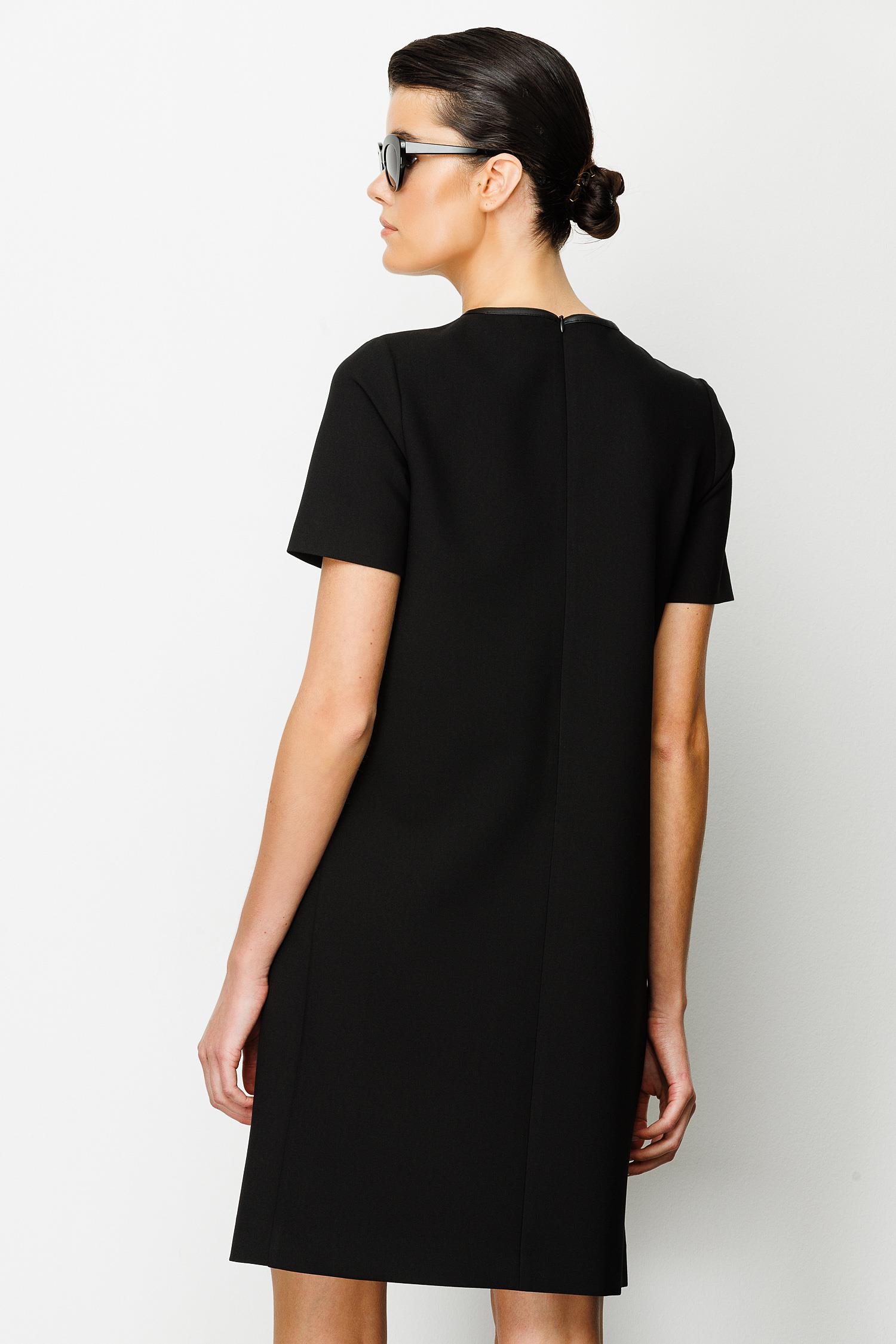 O Yaka Yarım Kol Midi Elbise