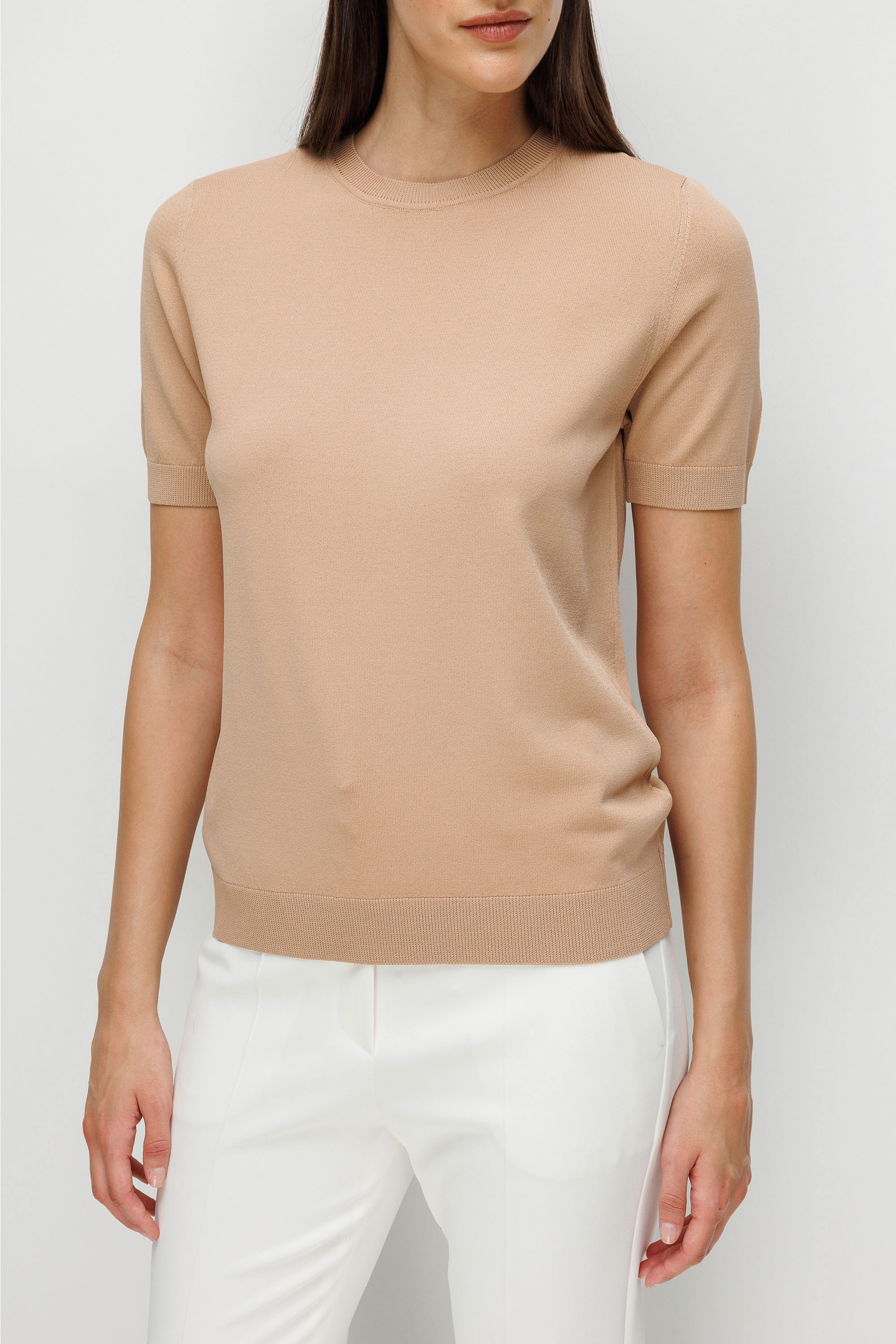 O Yaka Yarım Kol Triko