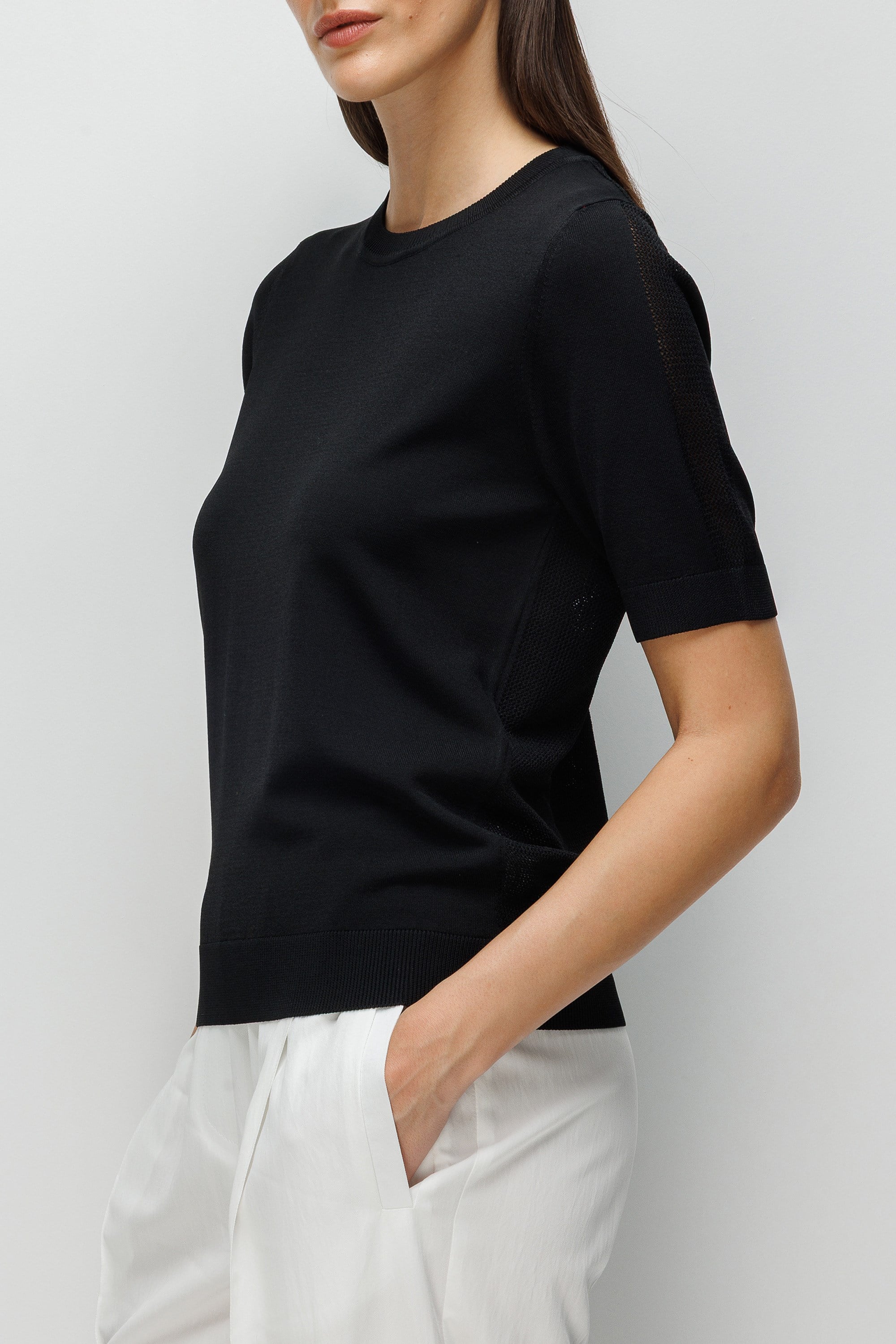 O Yaka Yarım Kol Triko