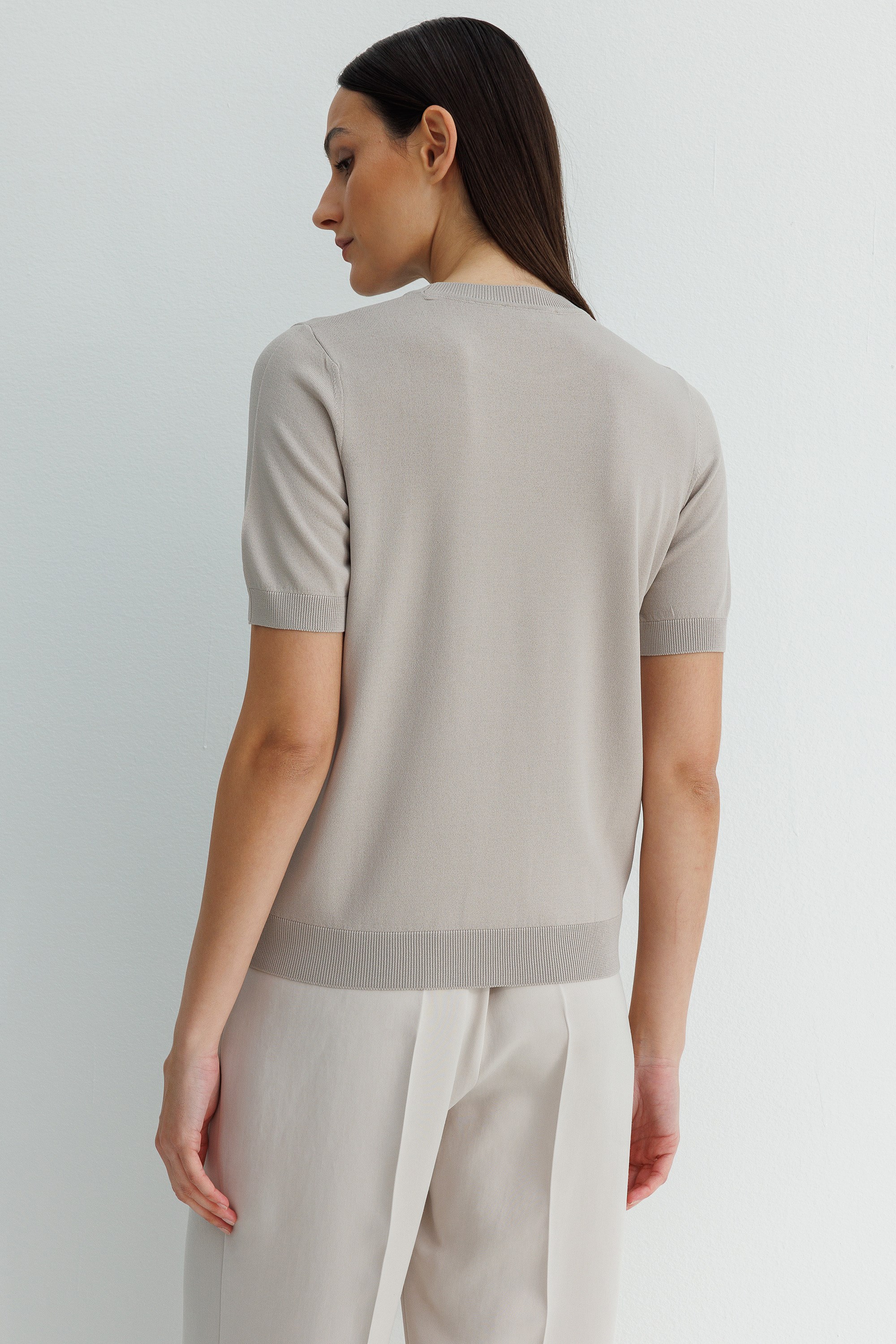 O Yaka Yarım Kol Triko