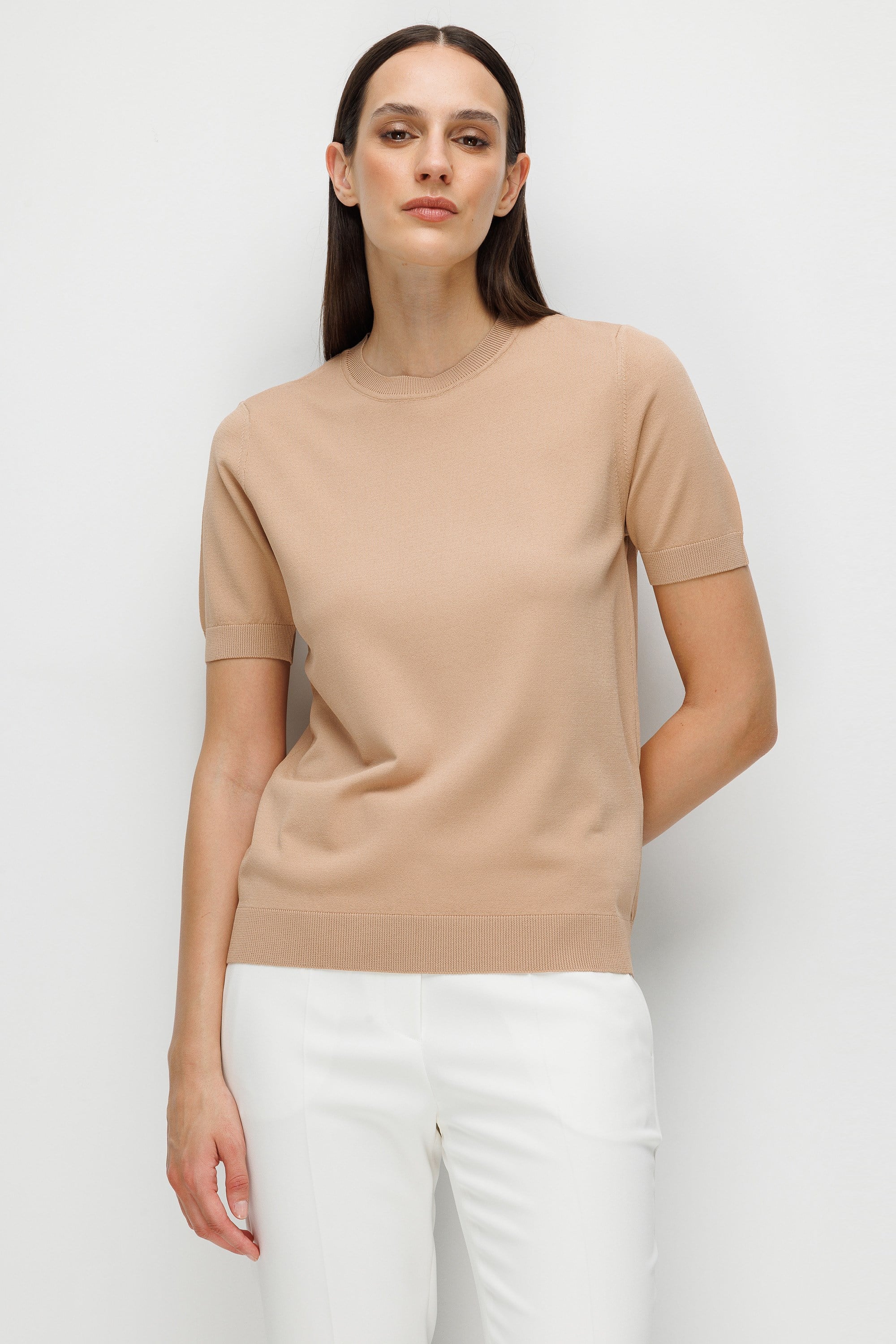 O Yaka Yarım Kol Triko