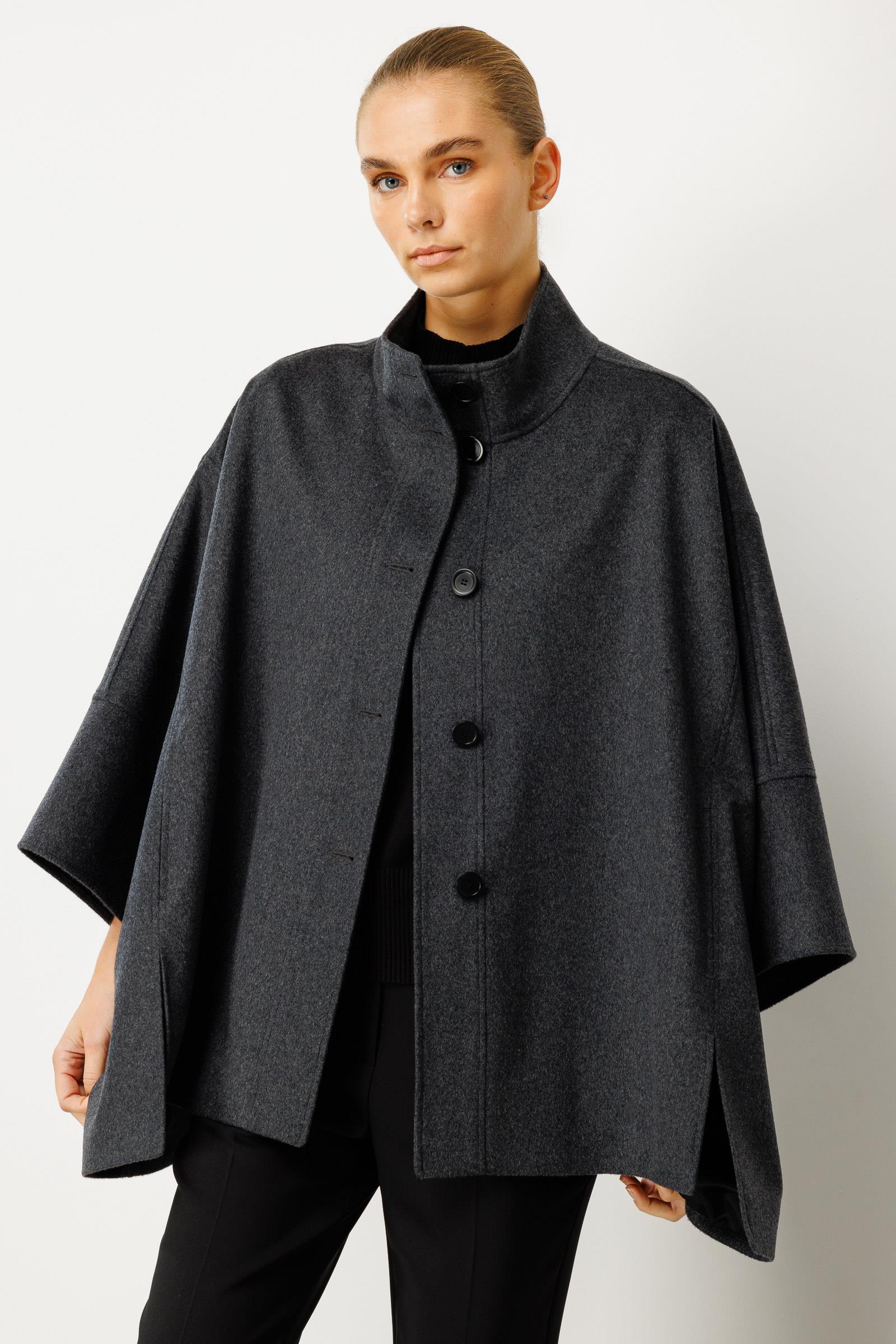 Önden Düğmeli Oversize Kaban