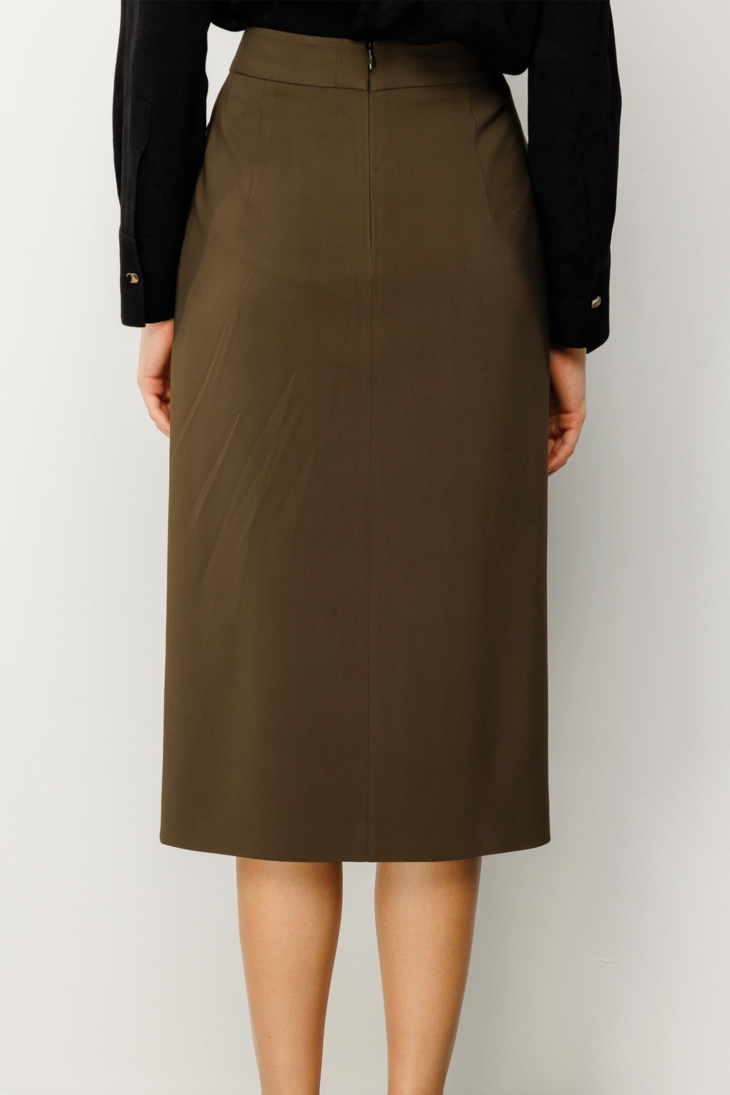 Önden Yırtmaçlı Dar Etek