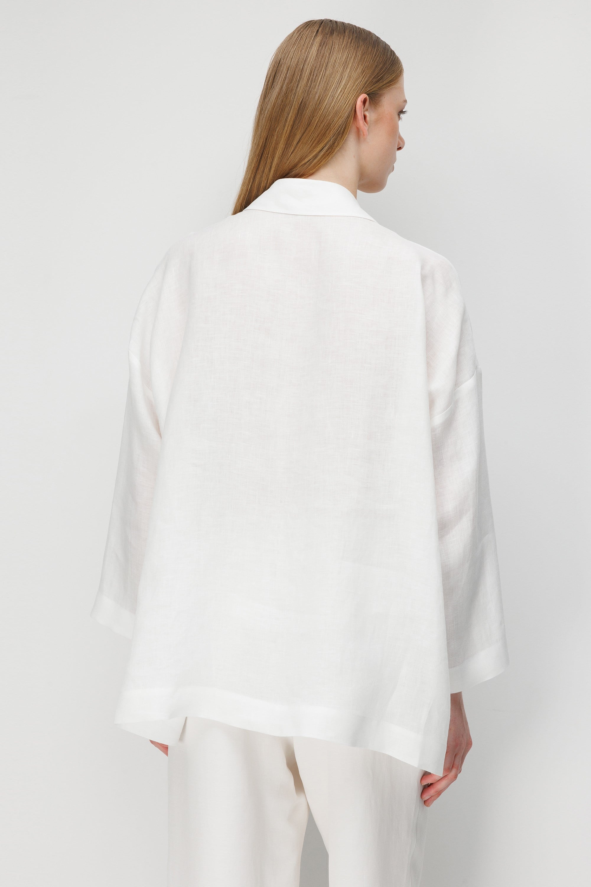Oversize Cepli Keten Ceket