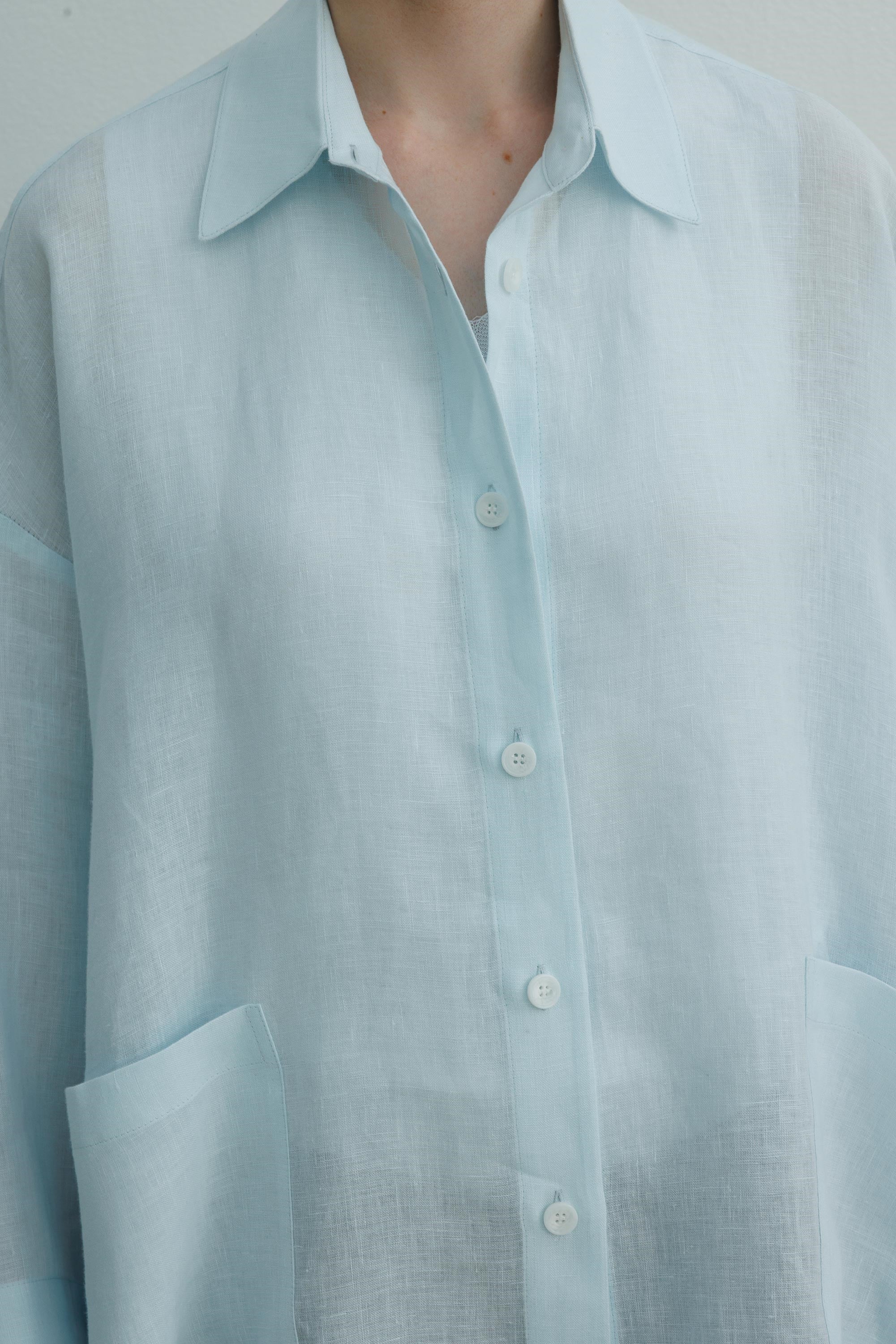 Oversize Cepli Keten Ceket