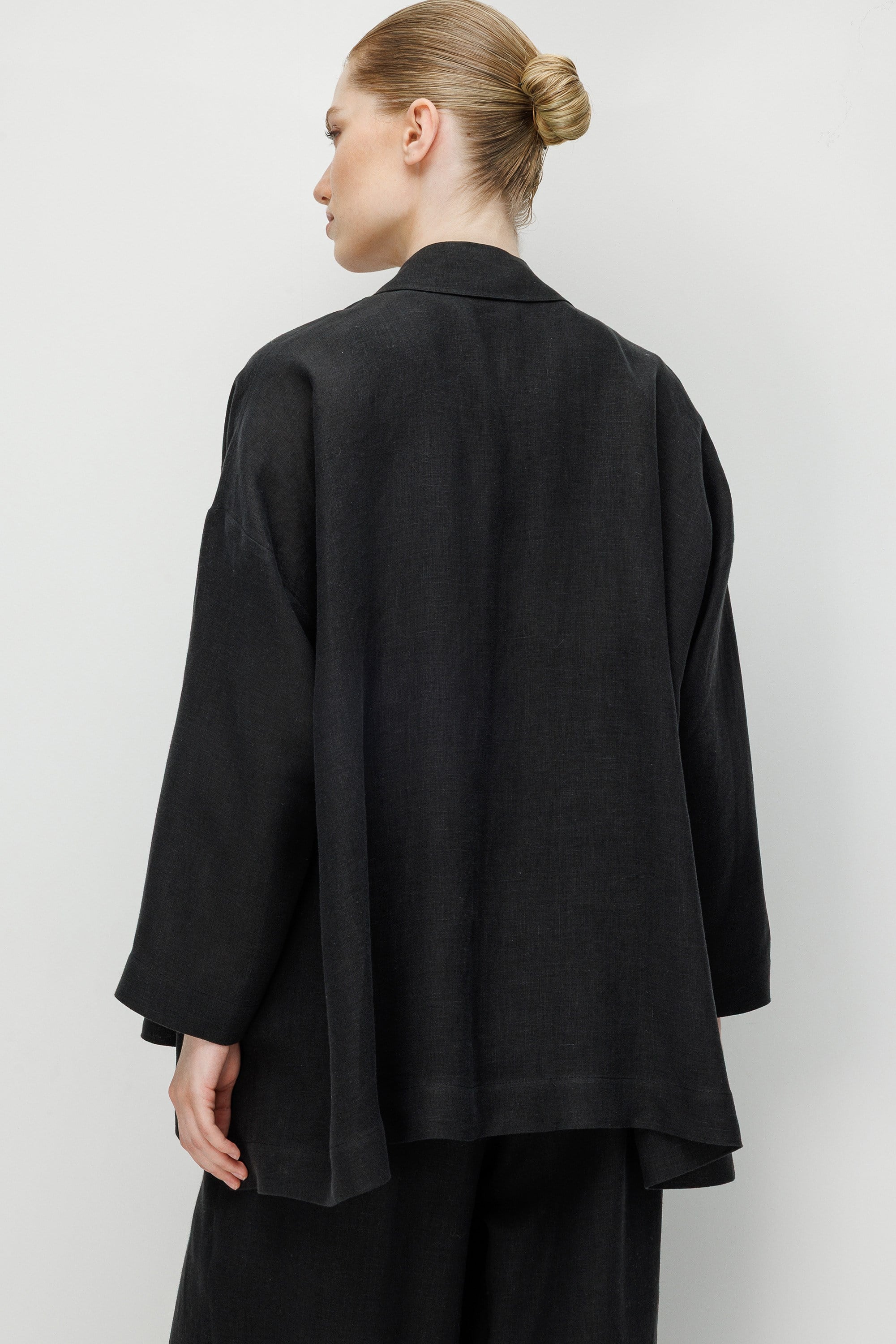 Oversize Cepli Keten Ceket
