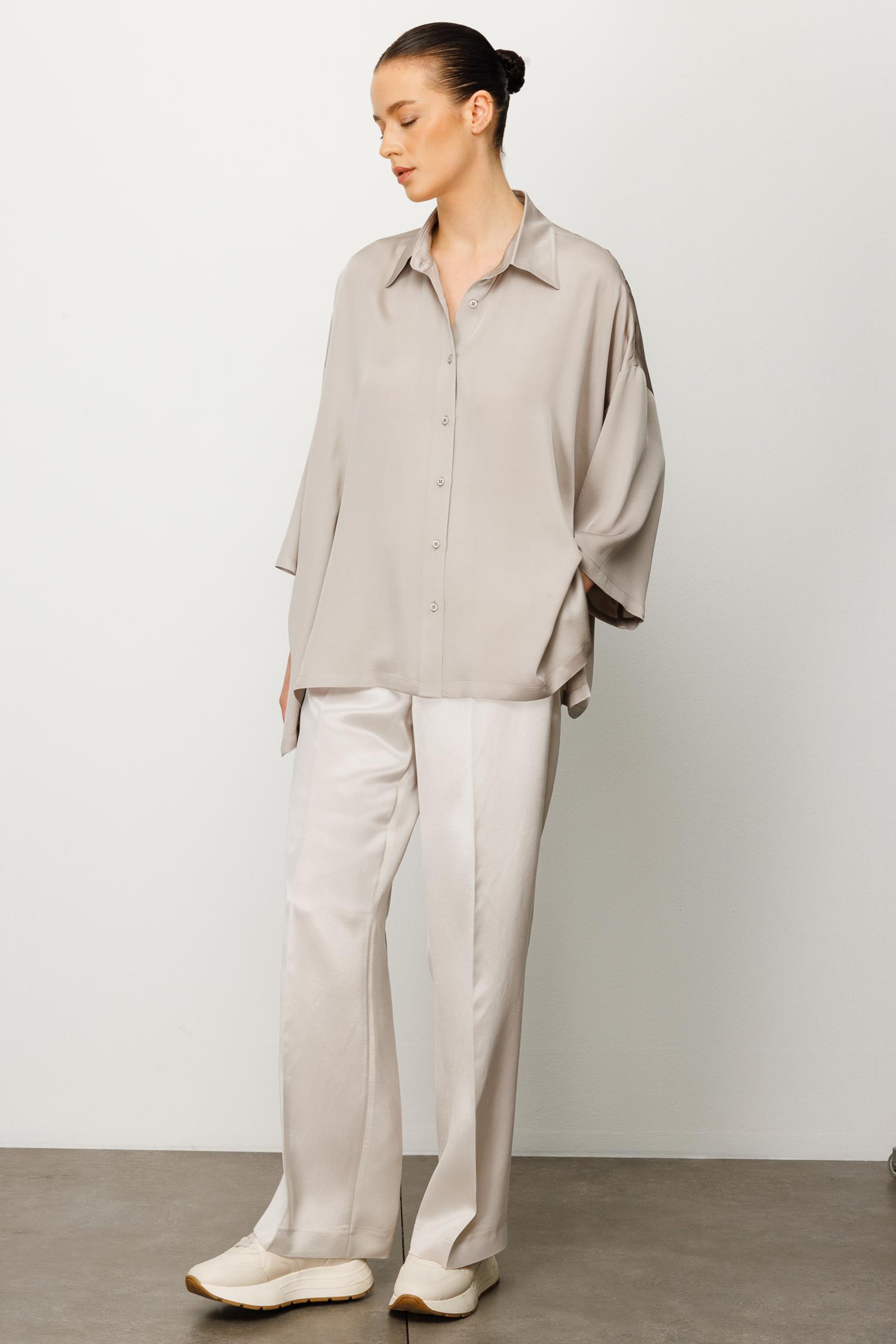 Oversize Düşük Kol Bluz