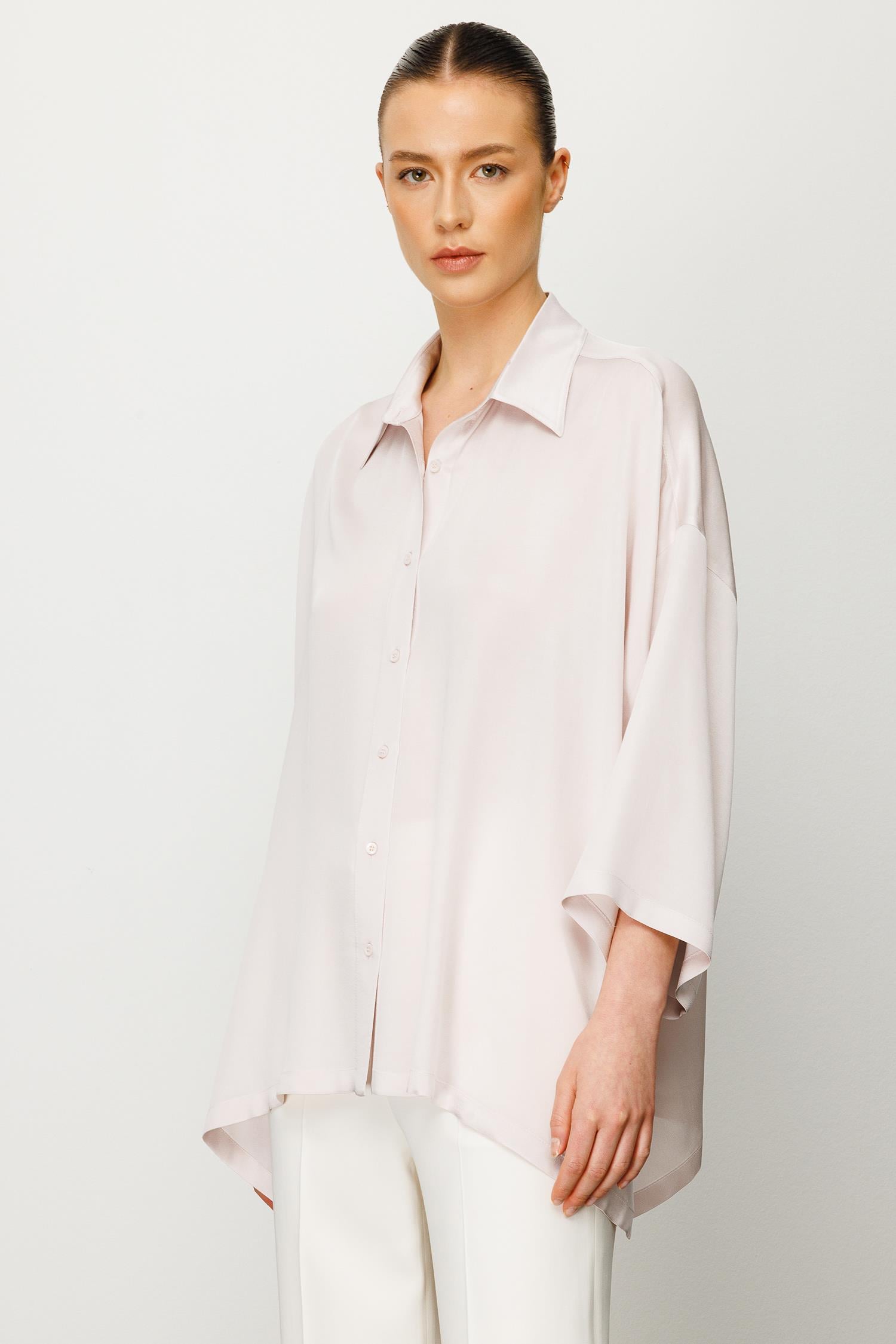 Oversize Düşük Kol Bluz