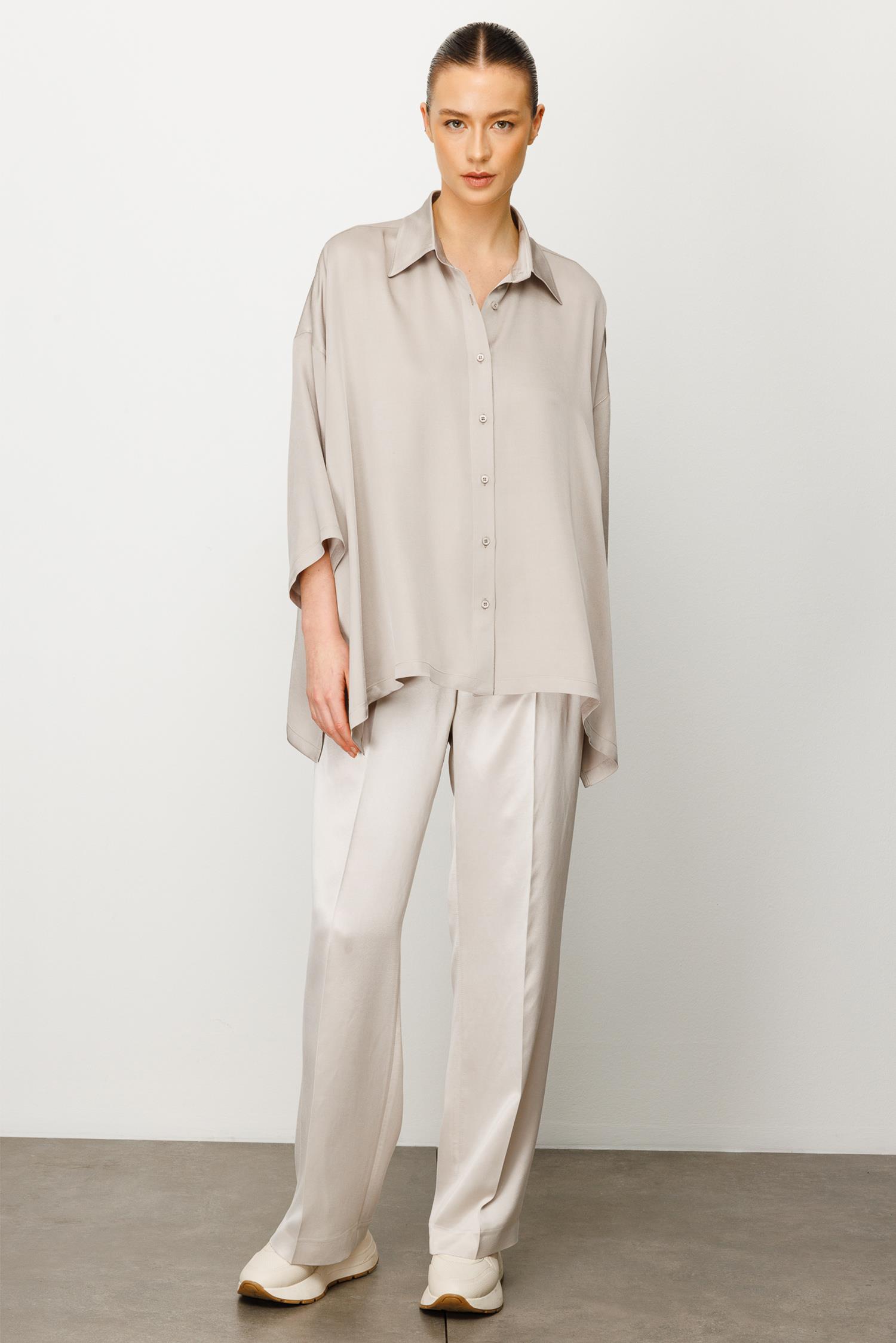 Oversize Düşük Kol Bluz