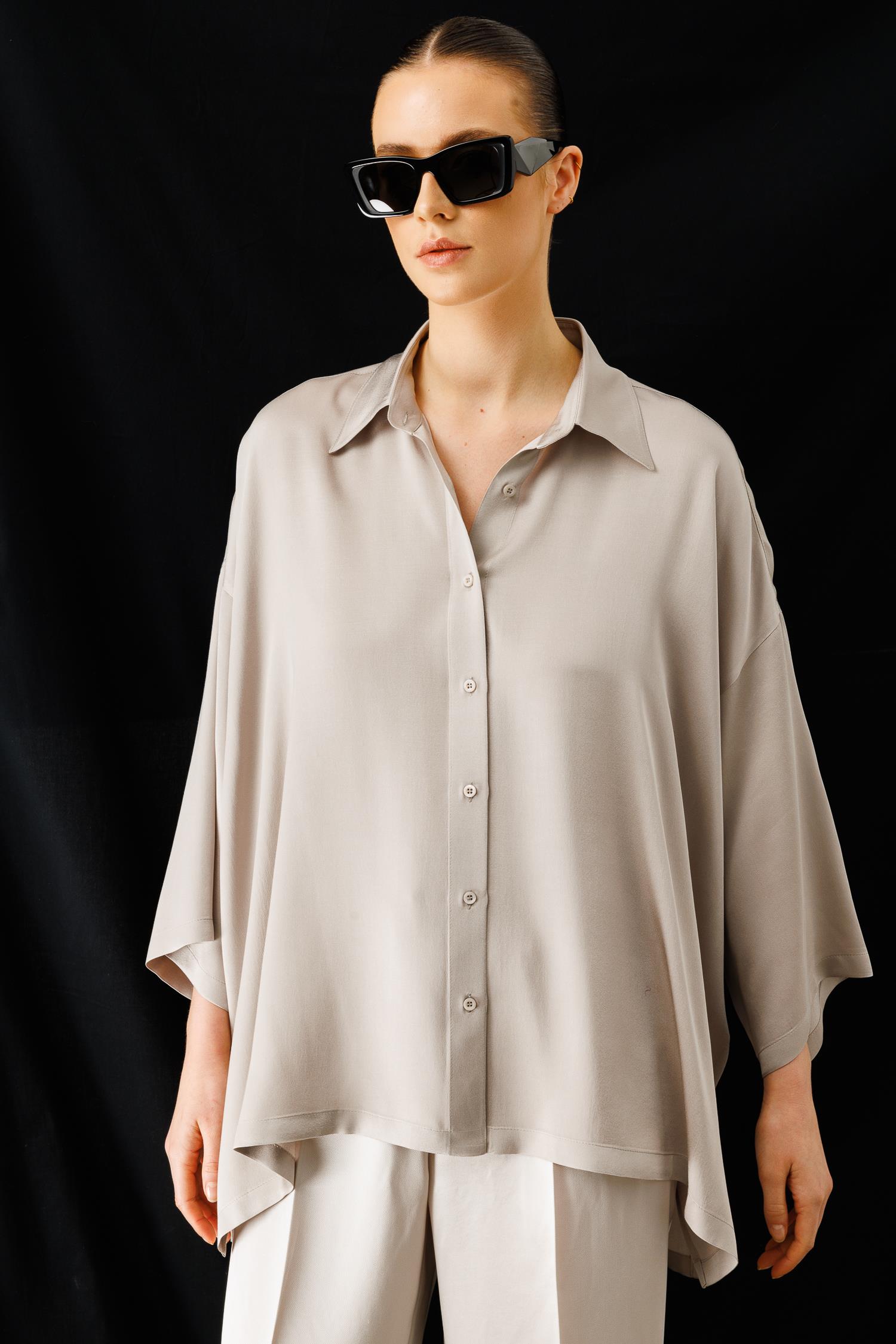 Oversize Düşük Kol Bluz