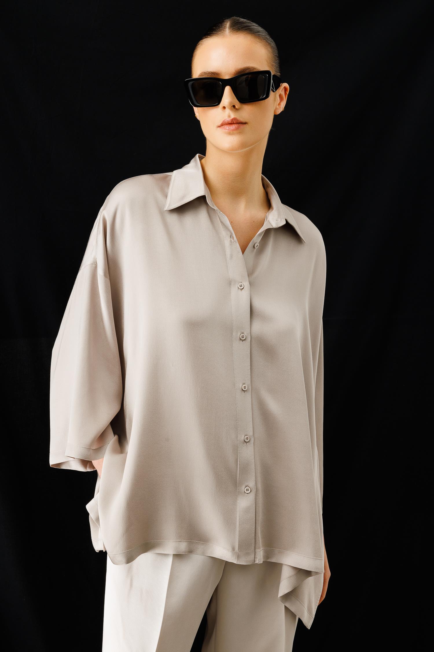 Oversize Düşük Kol Bluz