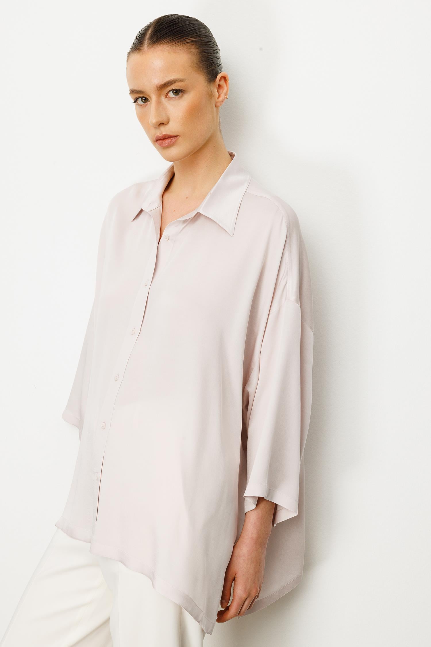 Oversize Düşük Kol Bluz