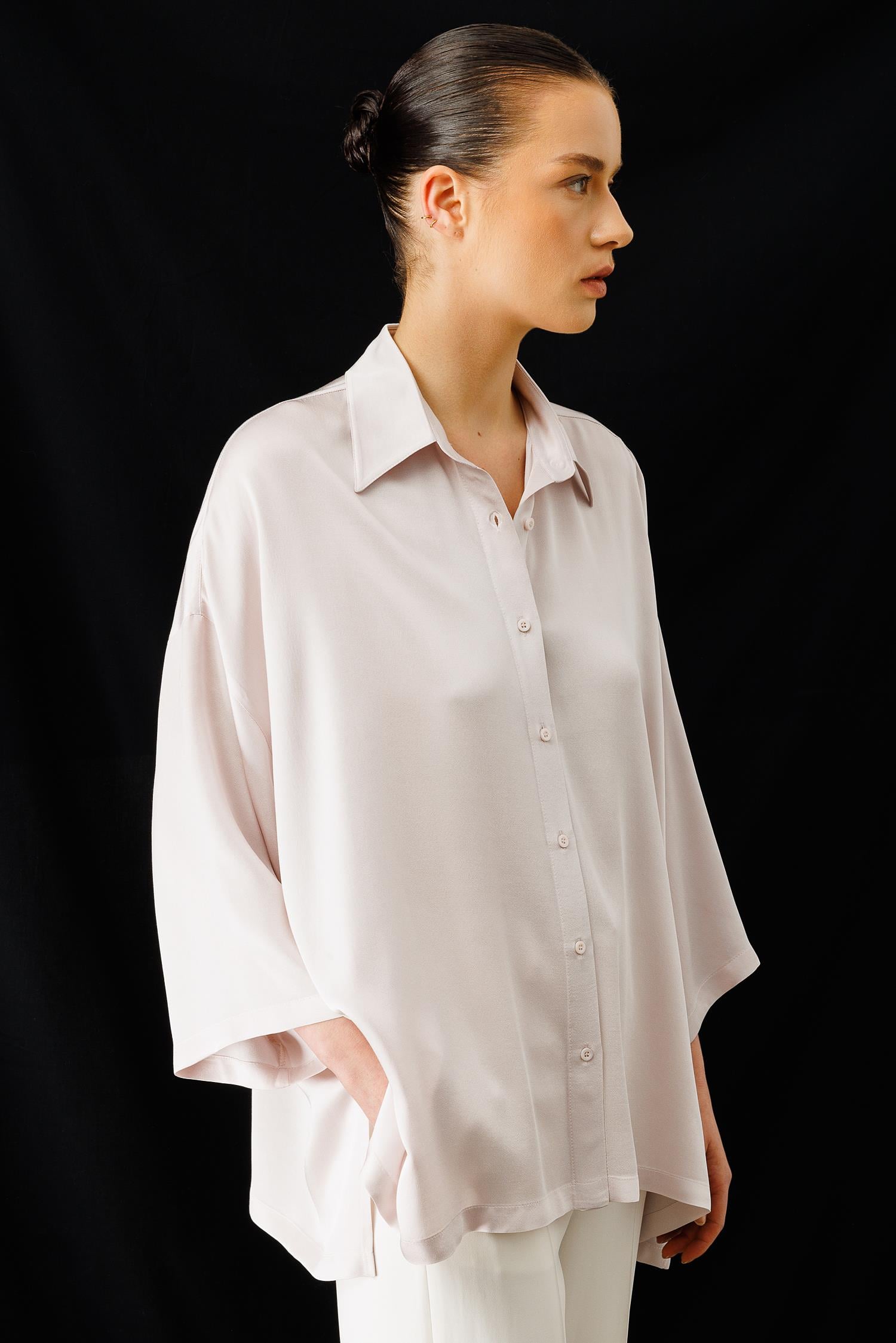 Oversize Düşük Kol Bluz