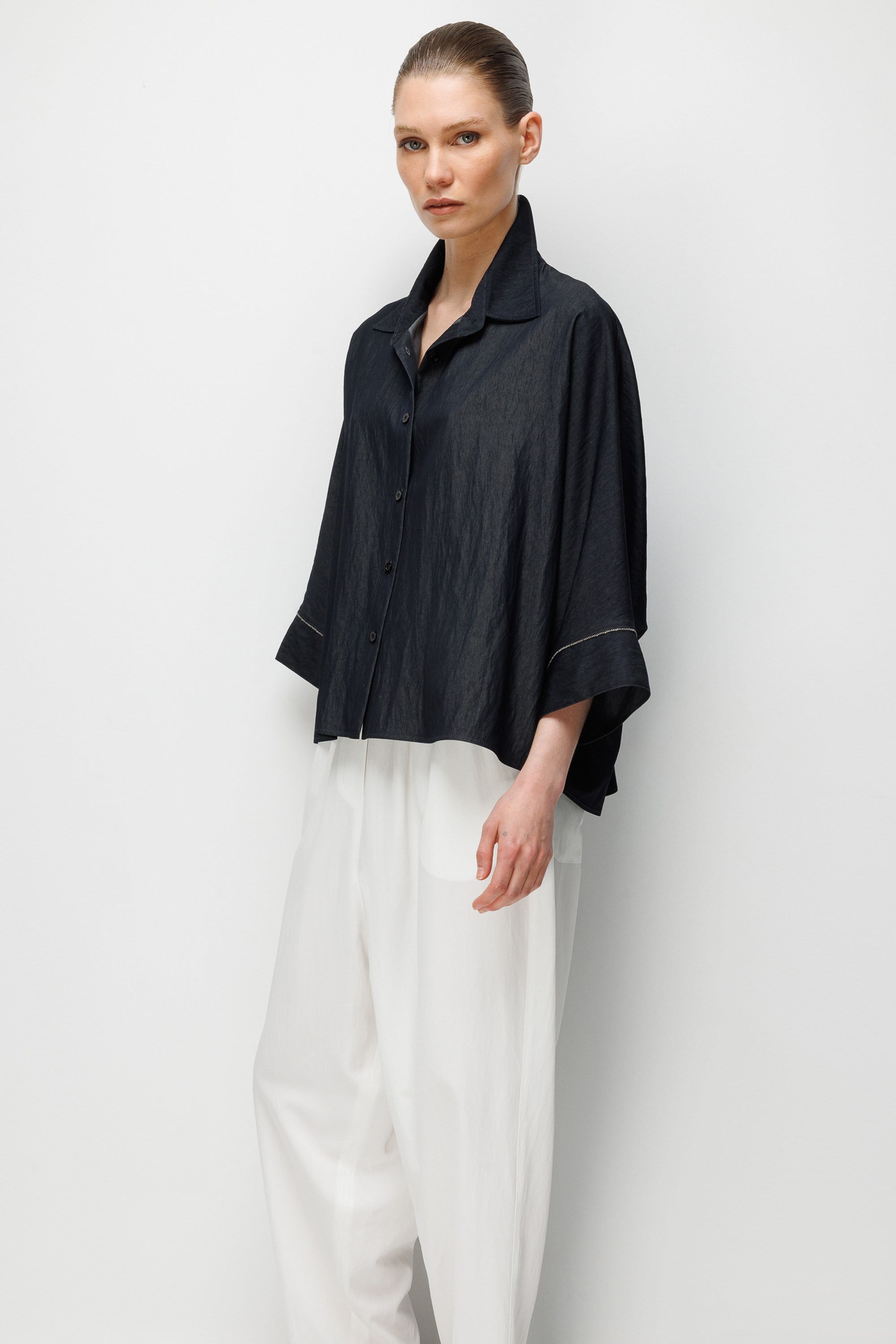 Oversize Yarasa Kol Bluz