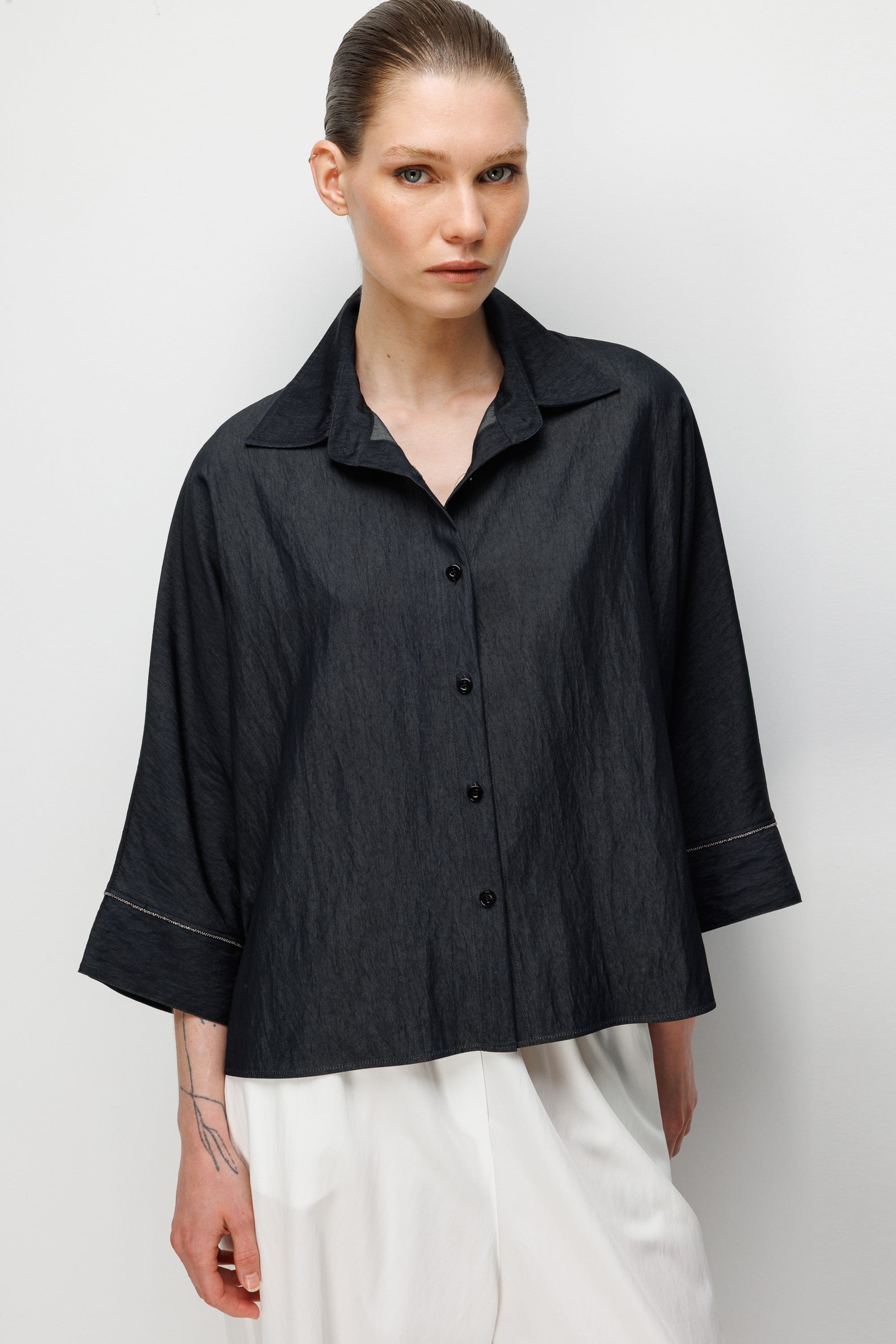 Oversize Yarasa Kol Bluz