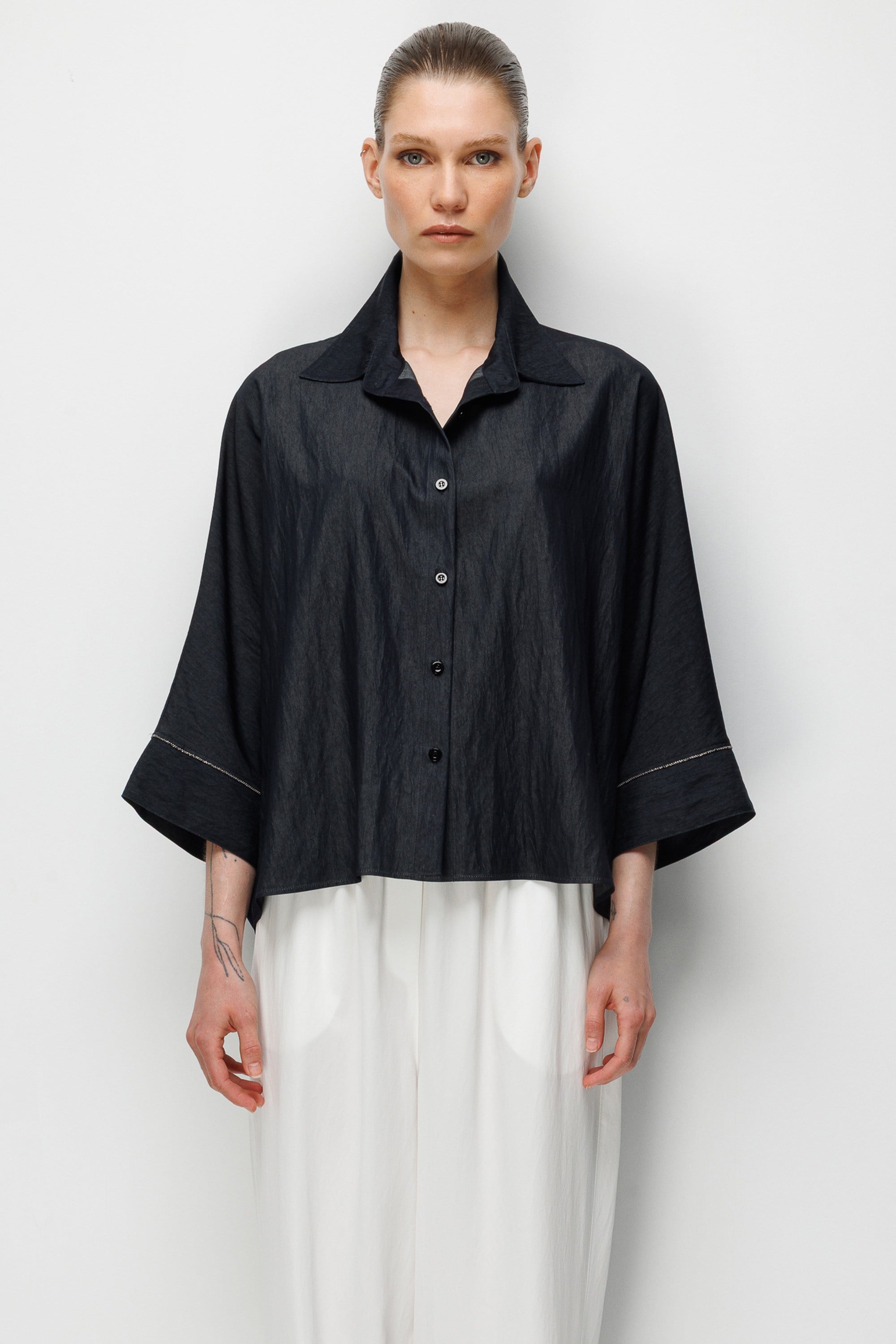 Oversize Yarasa Kol Bluz