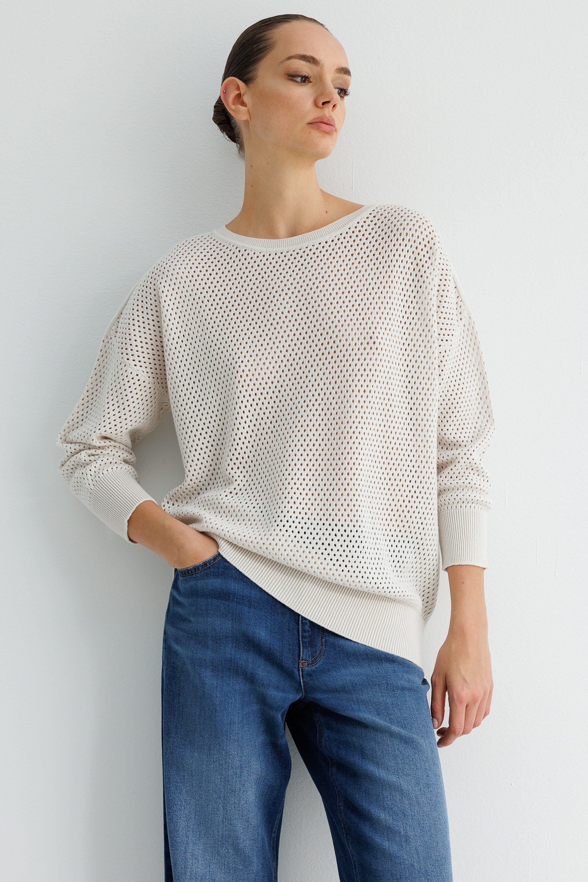 Petek Örgü Oversize Triko
