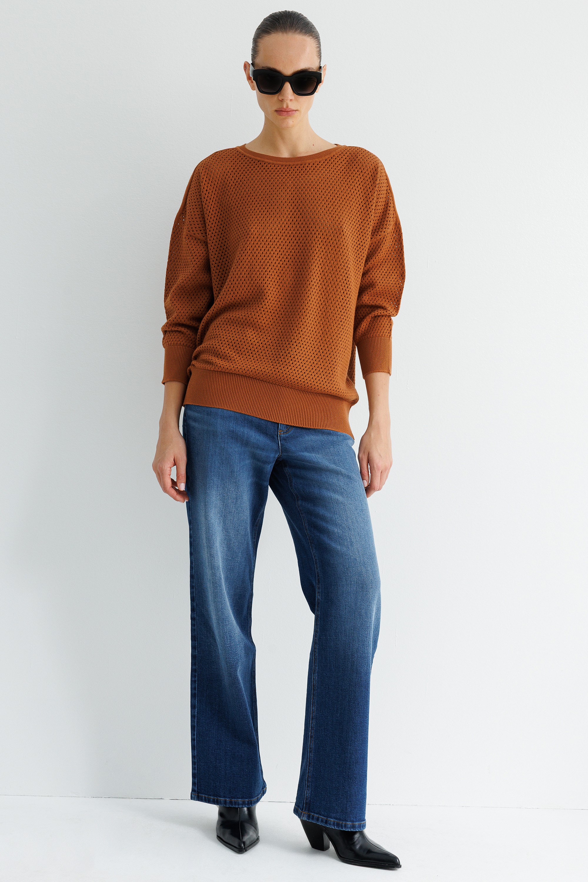 Petek Örgü Oversize Triko