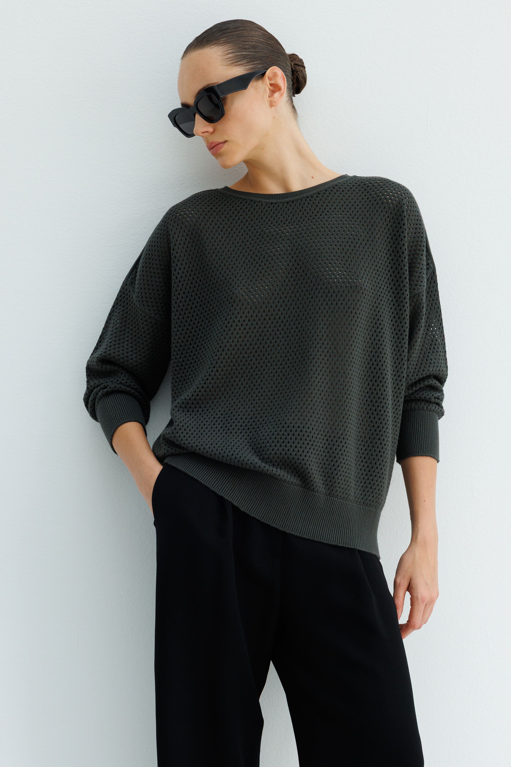 Petek Örgü Oversize Triko