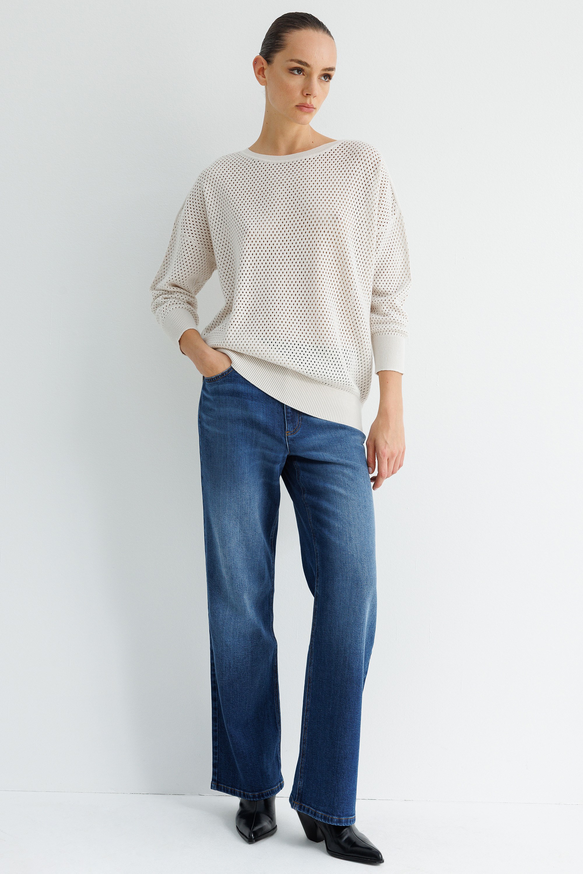 Petek Örgü Oversize Triko