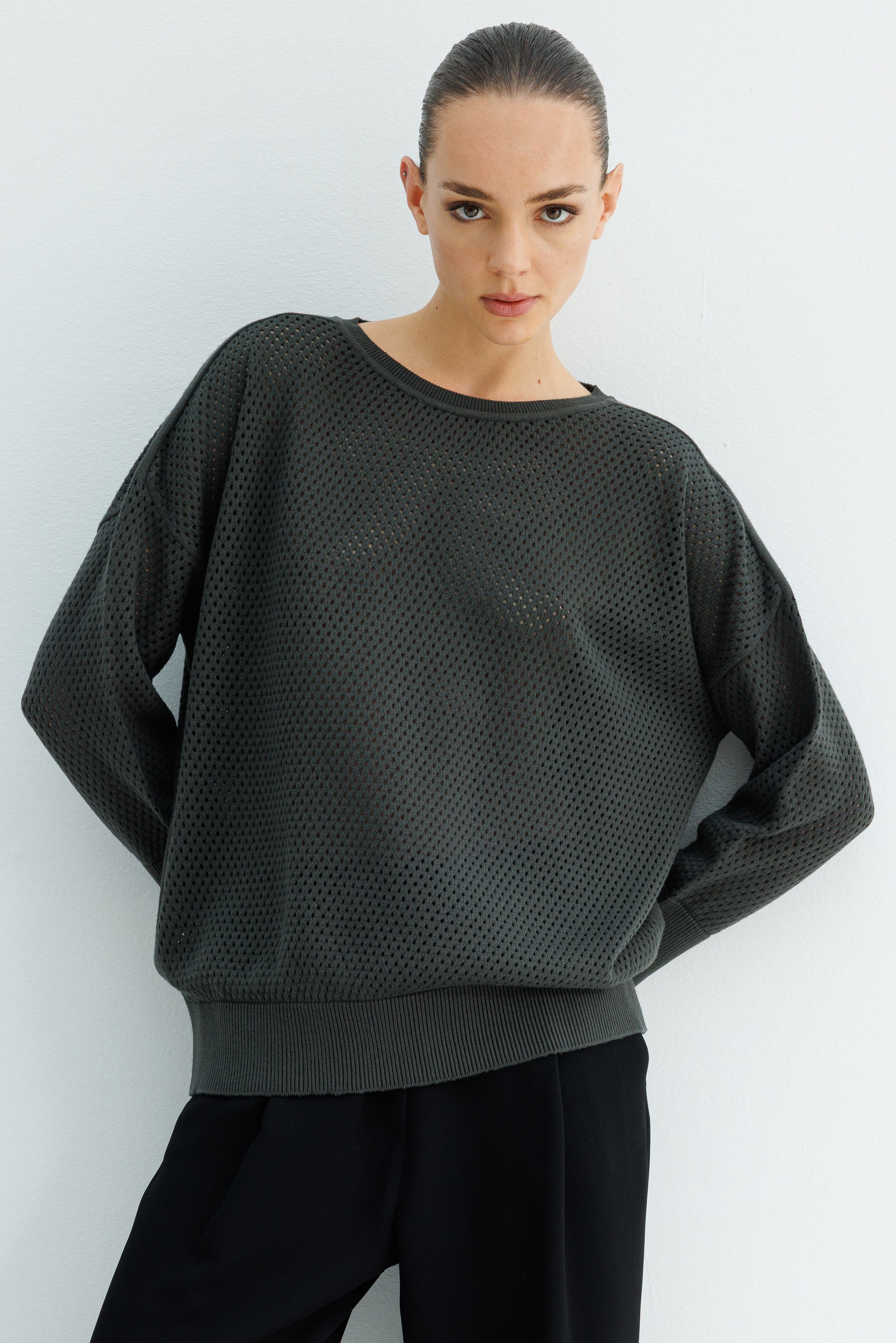 Petek Örgü Oversize Triko
