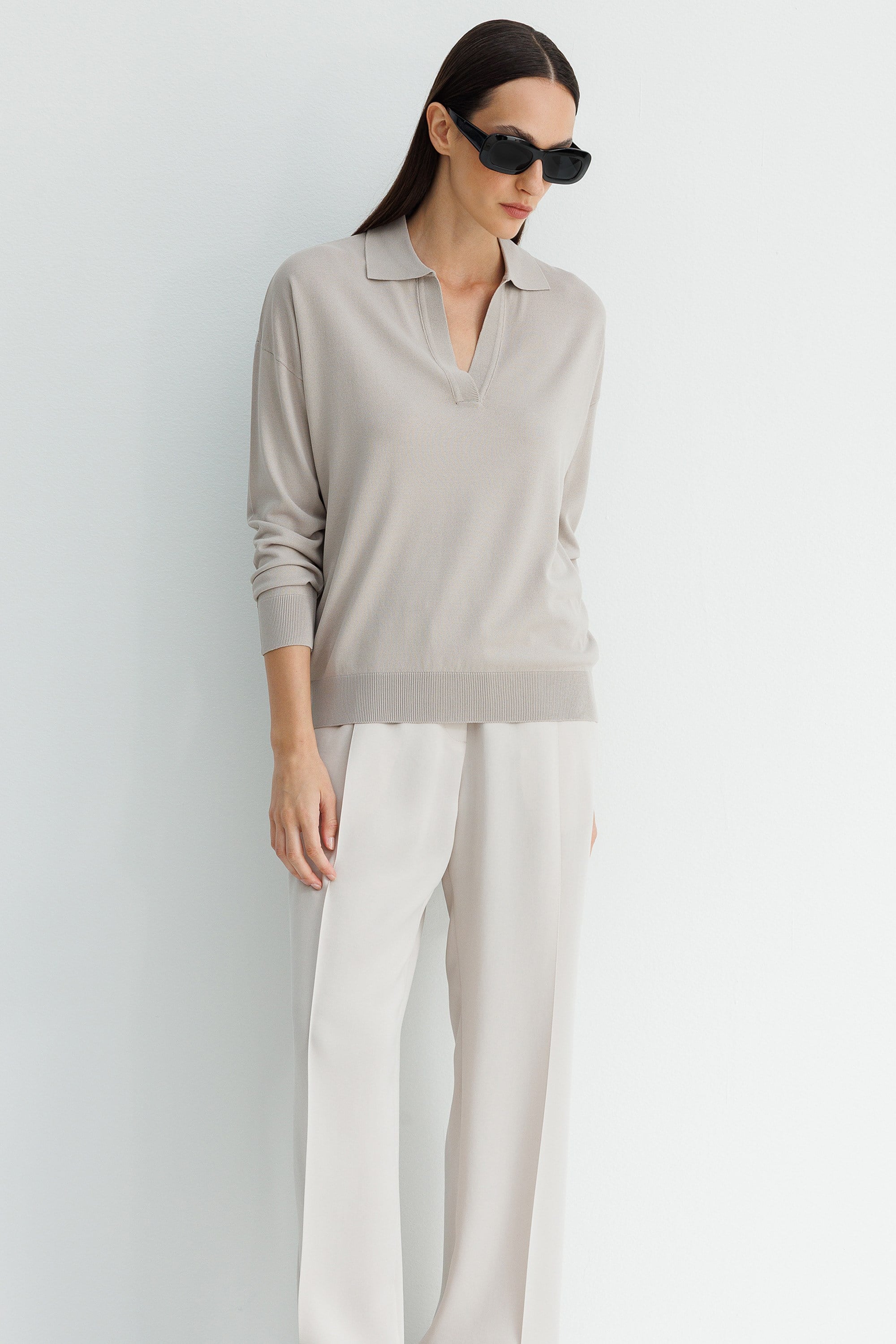 Polo Yaka Uzun Kol Triko