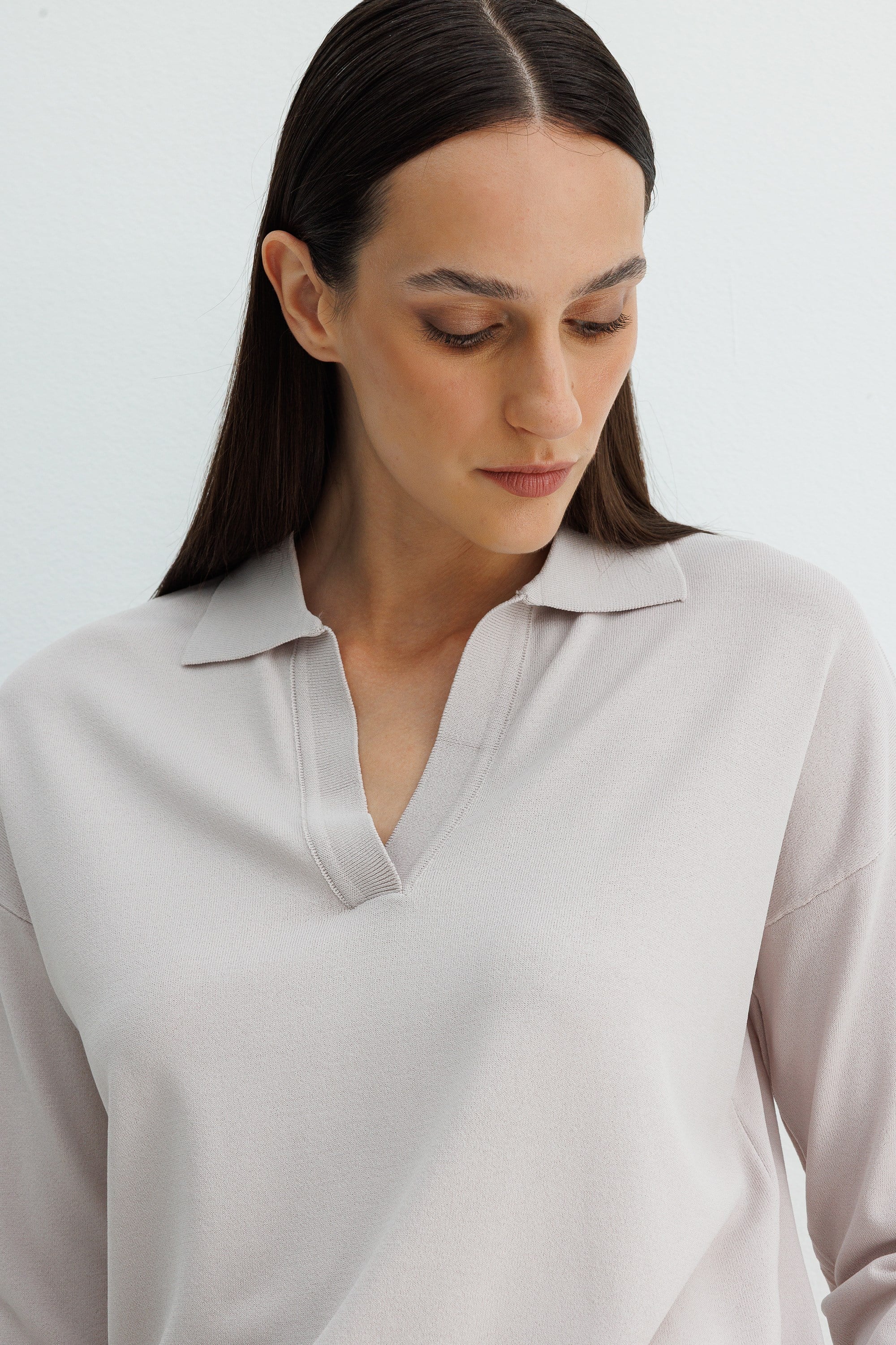 Polo Yaka Uzun Kol Triko