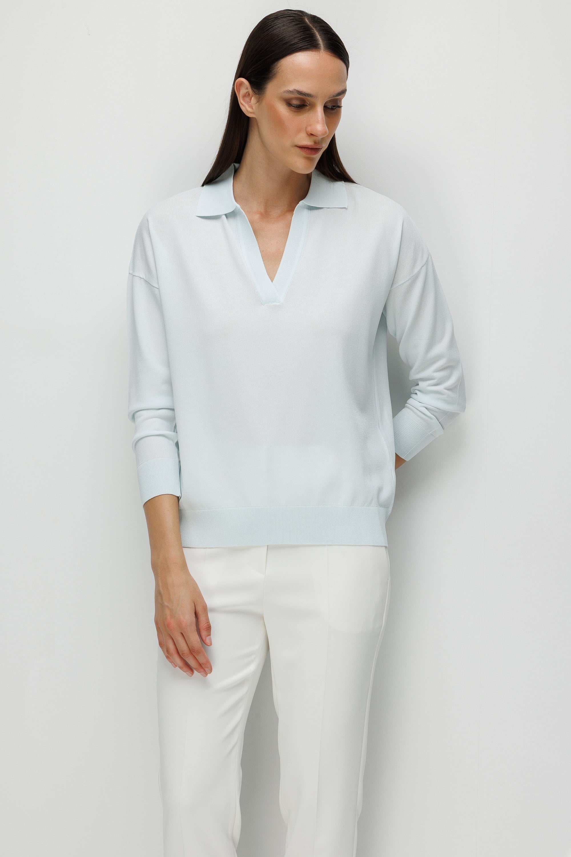 Polo Yaka Uzun Kol Triko