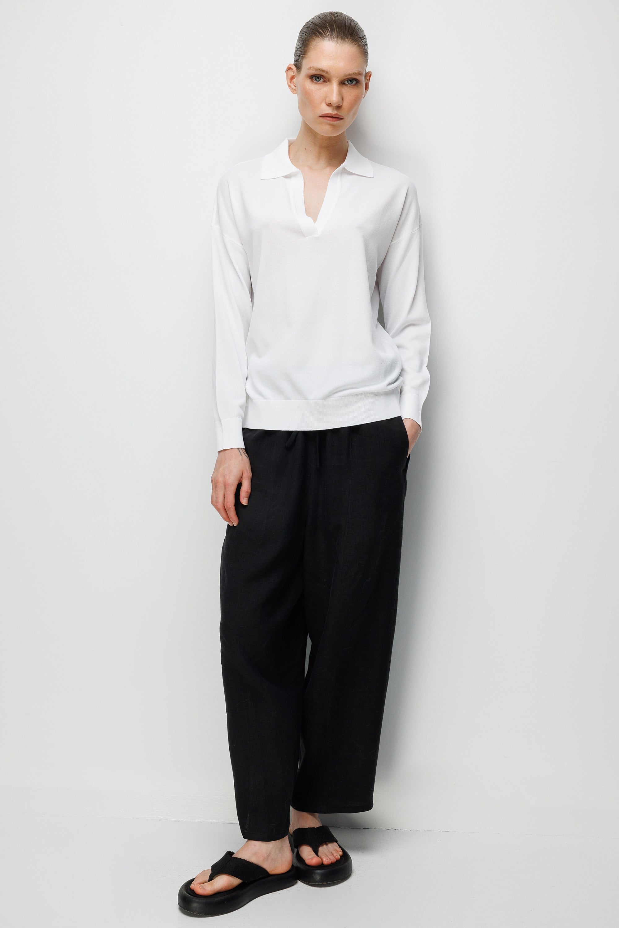 Polo Yaka Uzun Kol Triko