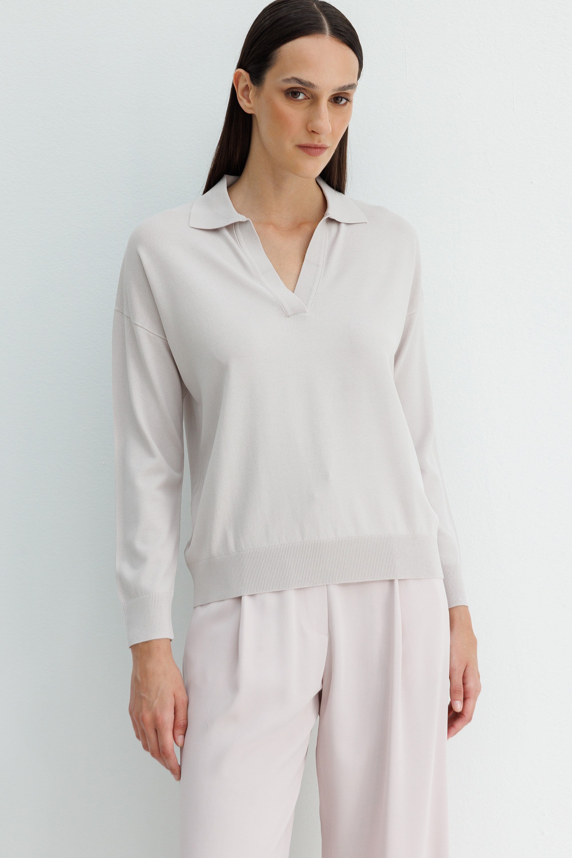 Polo Yaka Uzun Kol Triko