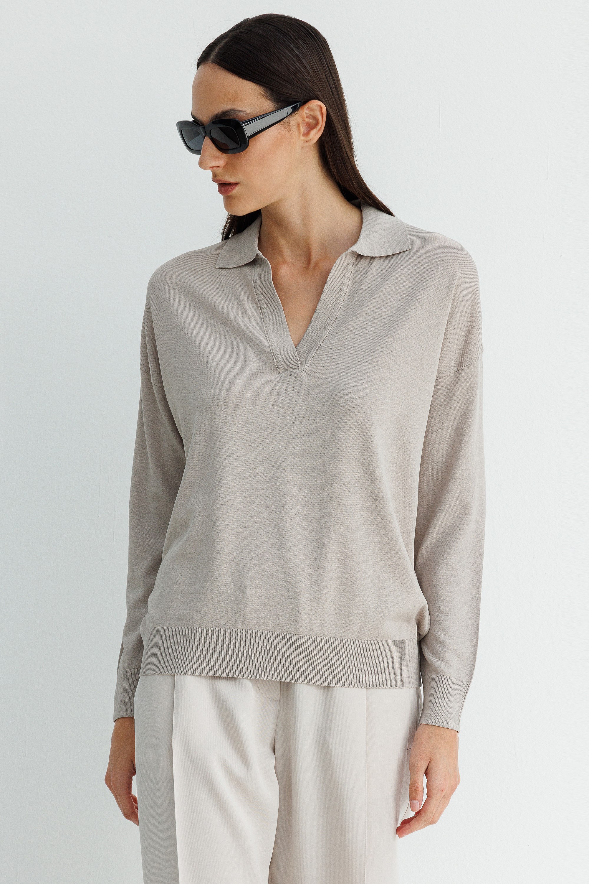 Polo Yaka Uzun Kol Triko