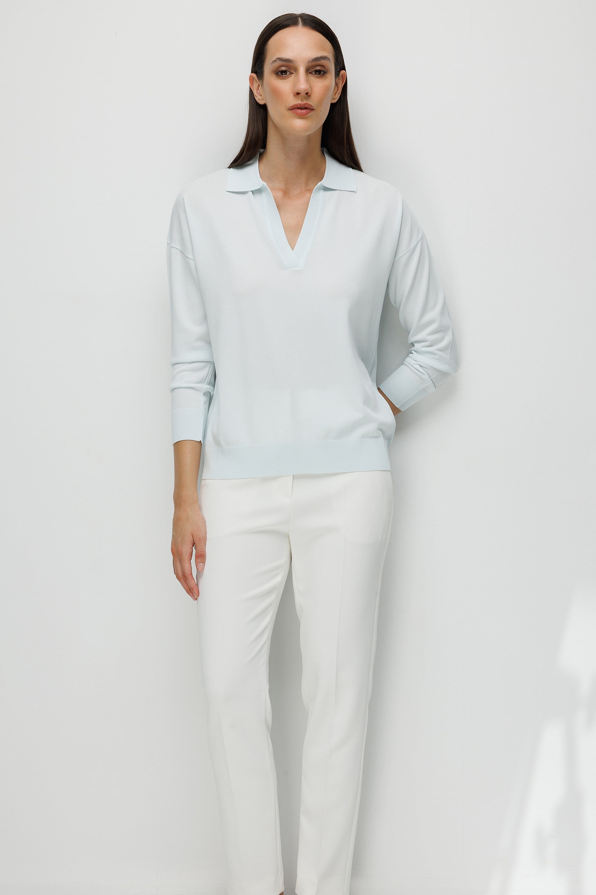 Polo Yaka Uzun Kol Triko