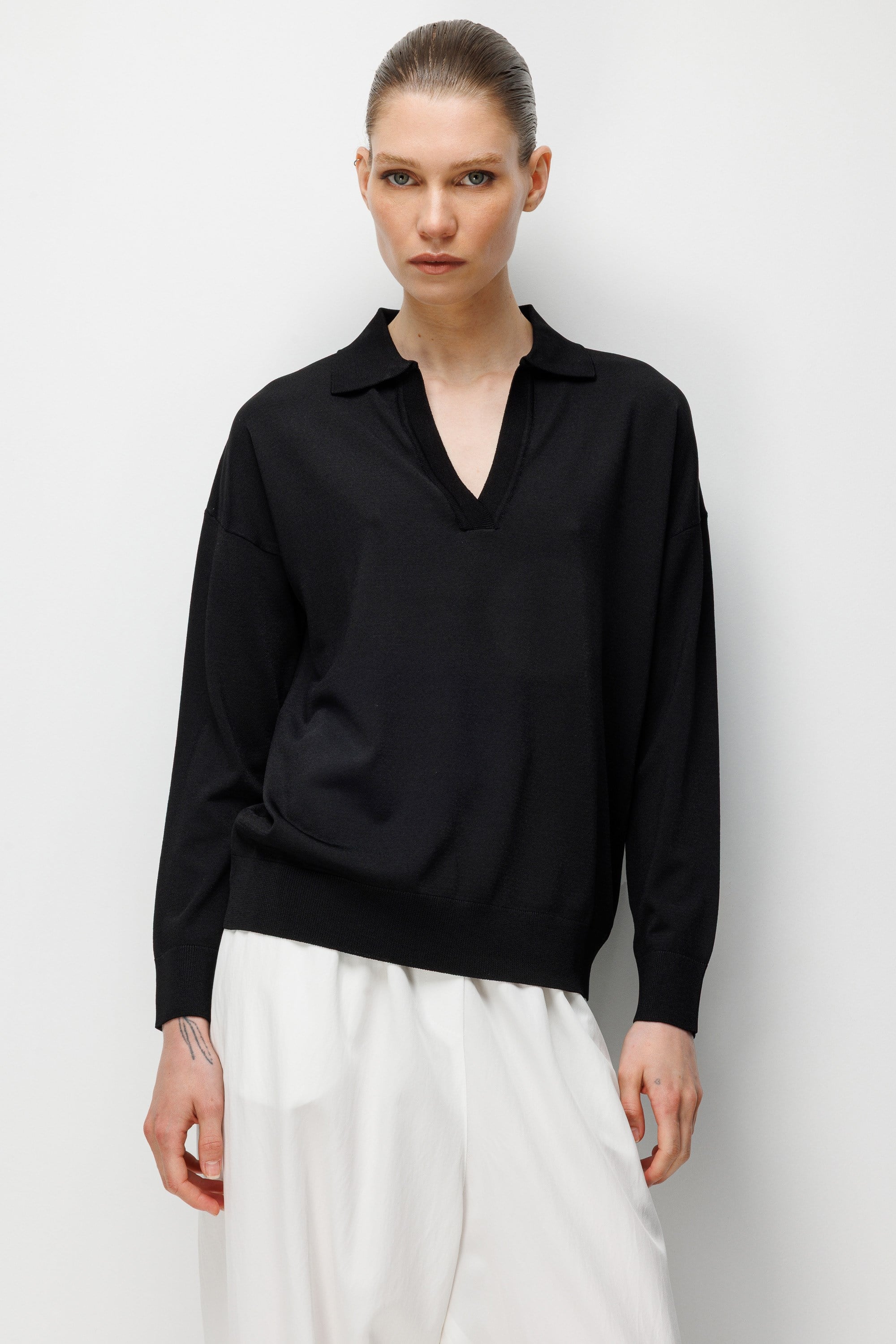 Polo Yaka Uzun Kol Triko