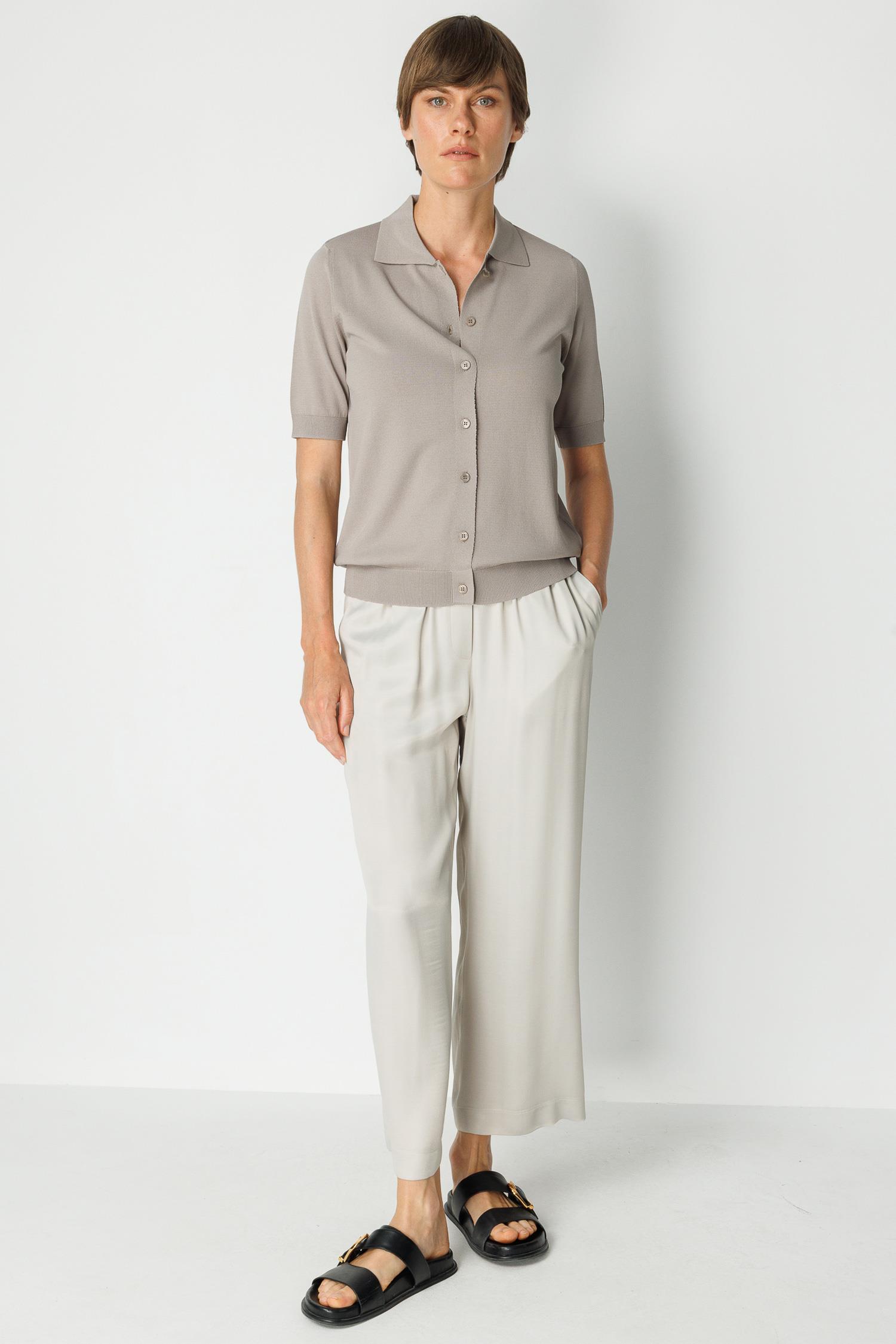 Polo Yaka Yarım Kol Hırka