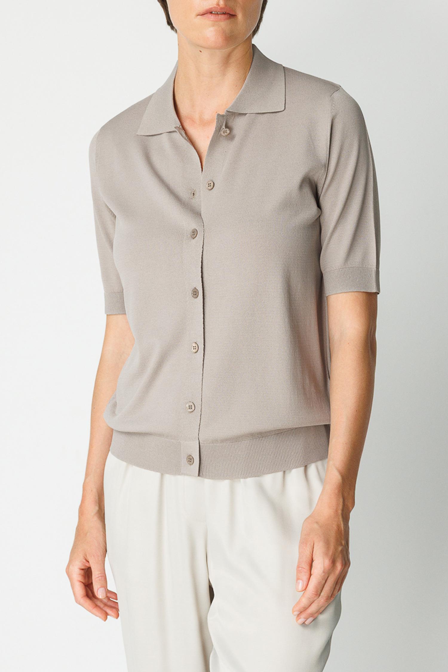 Polo Yaka Yarım Kol Hırka