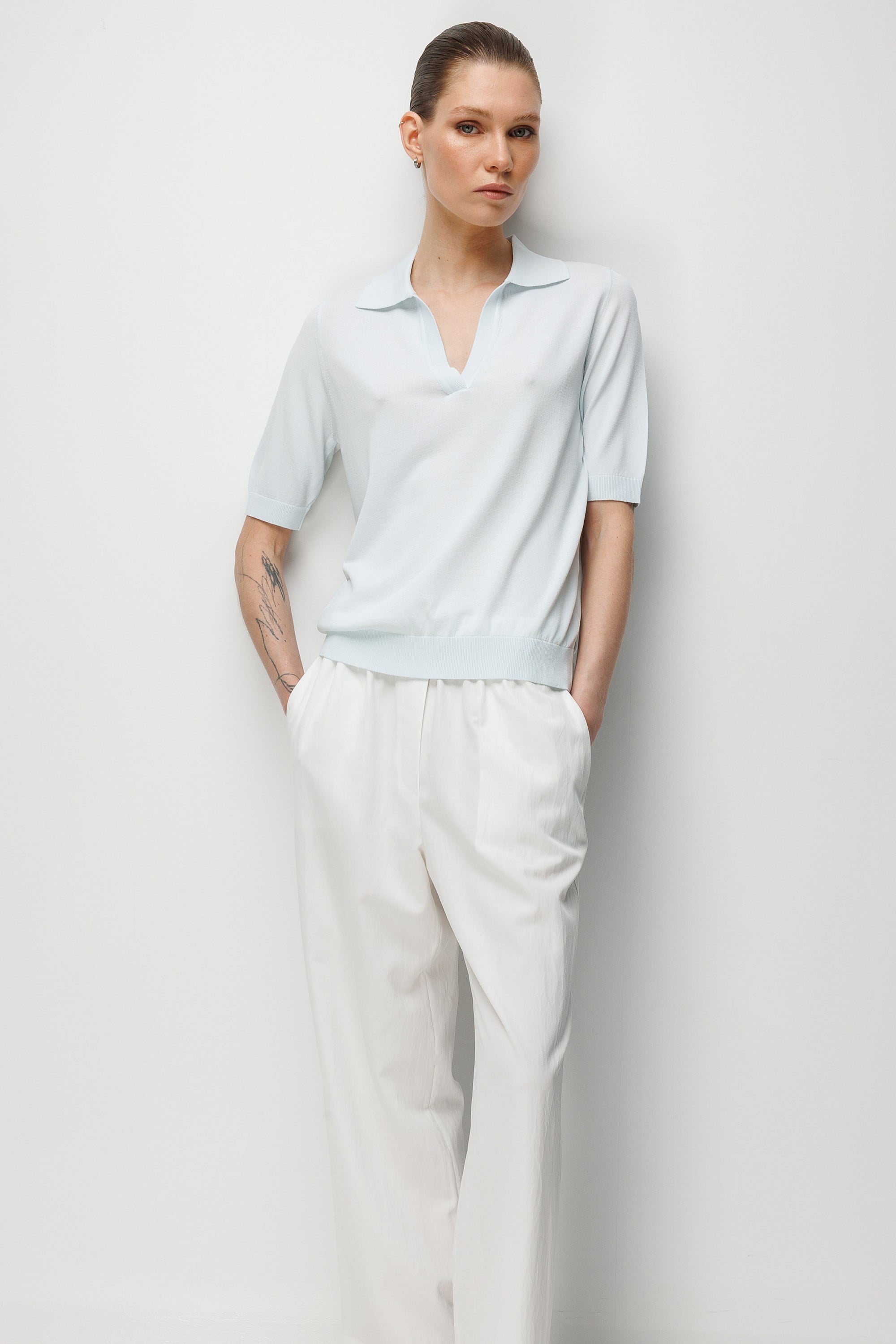 Polo Yaka Yarım Kol Triko