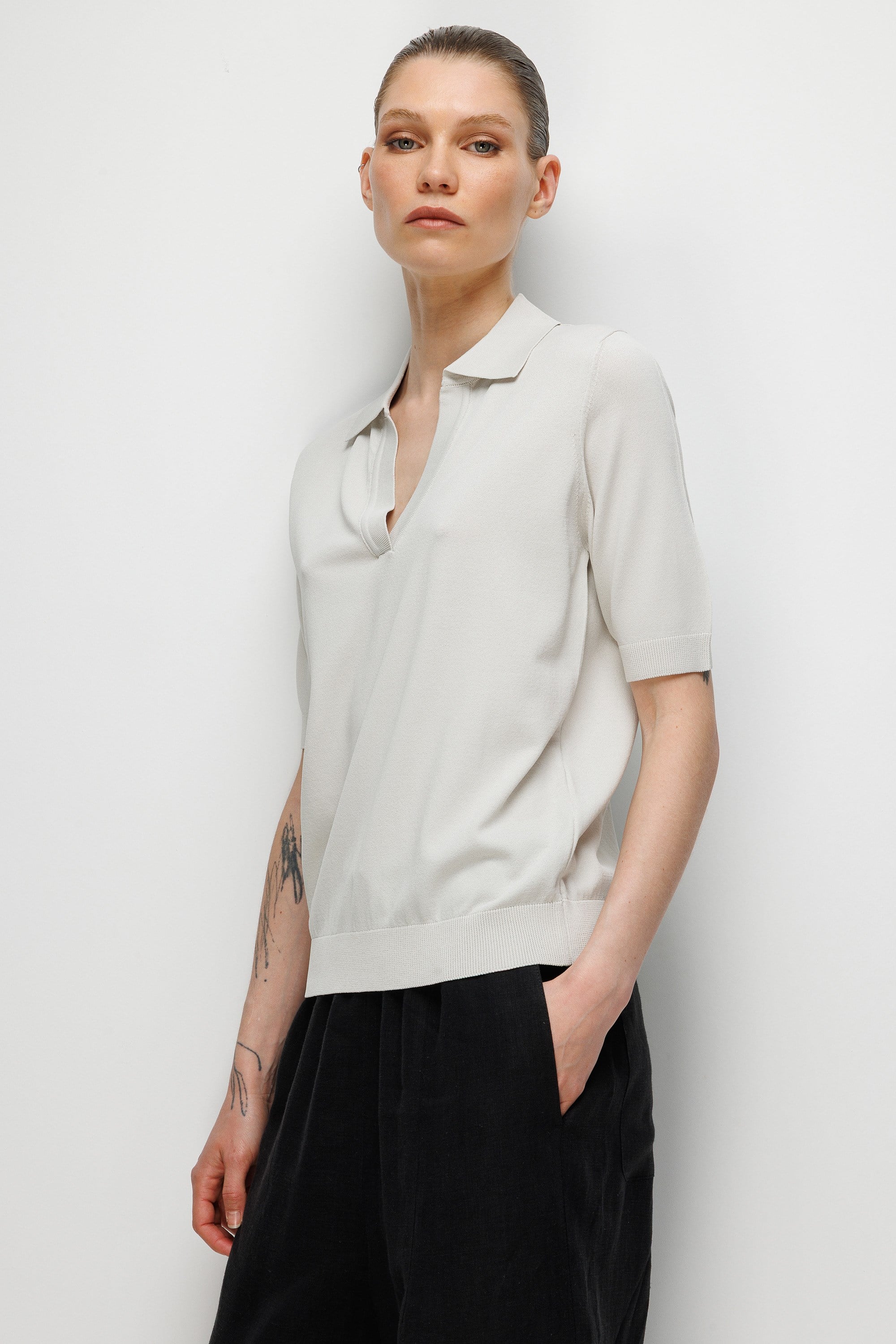 Polo Yaka Yarım Kol Triko