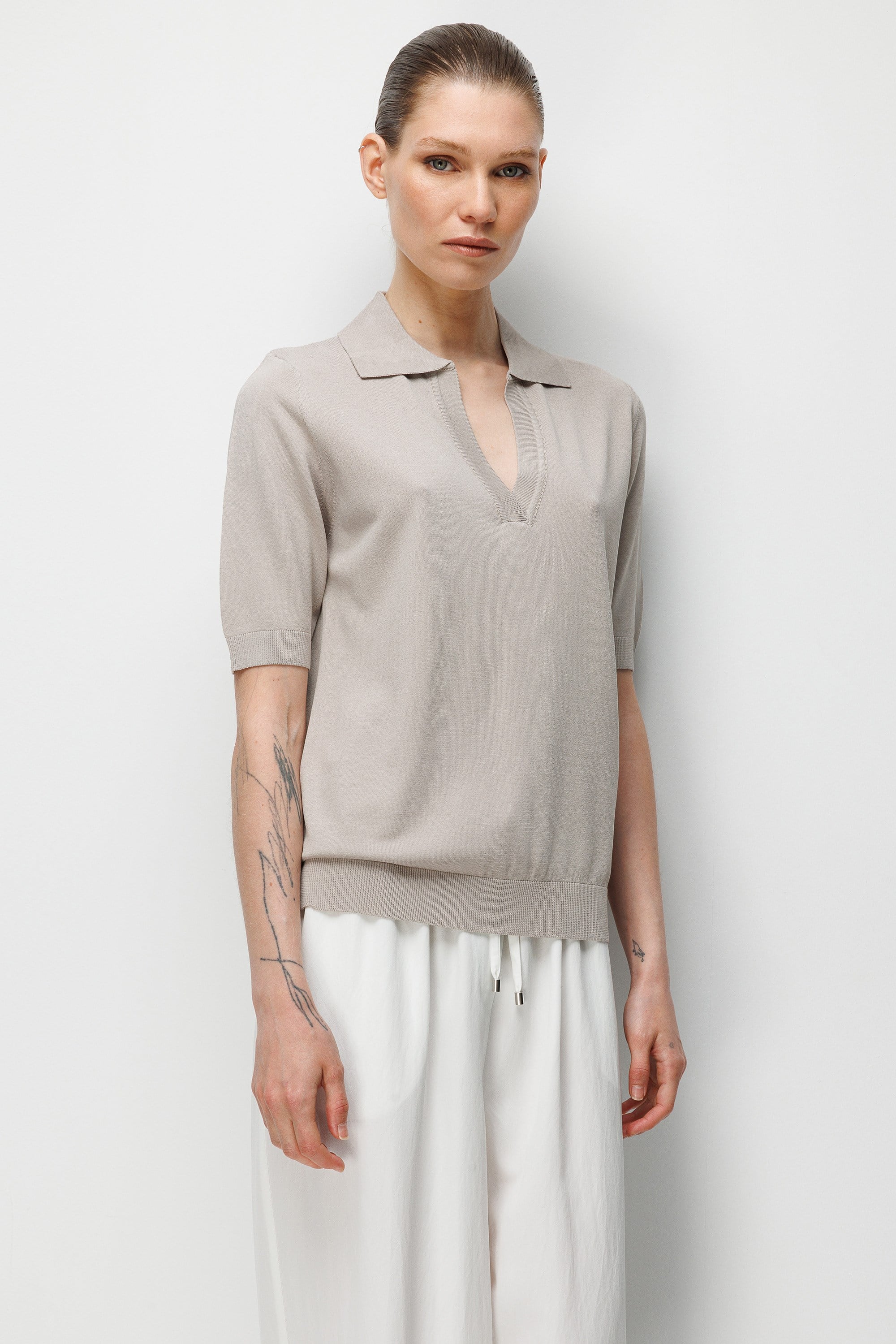 Polo Yaka Yarım Kol Triko