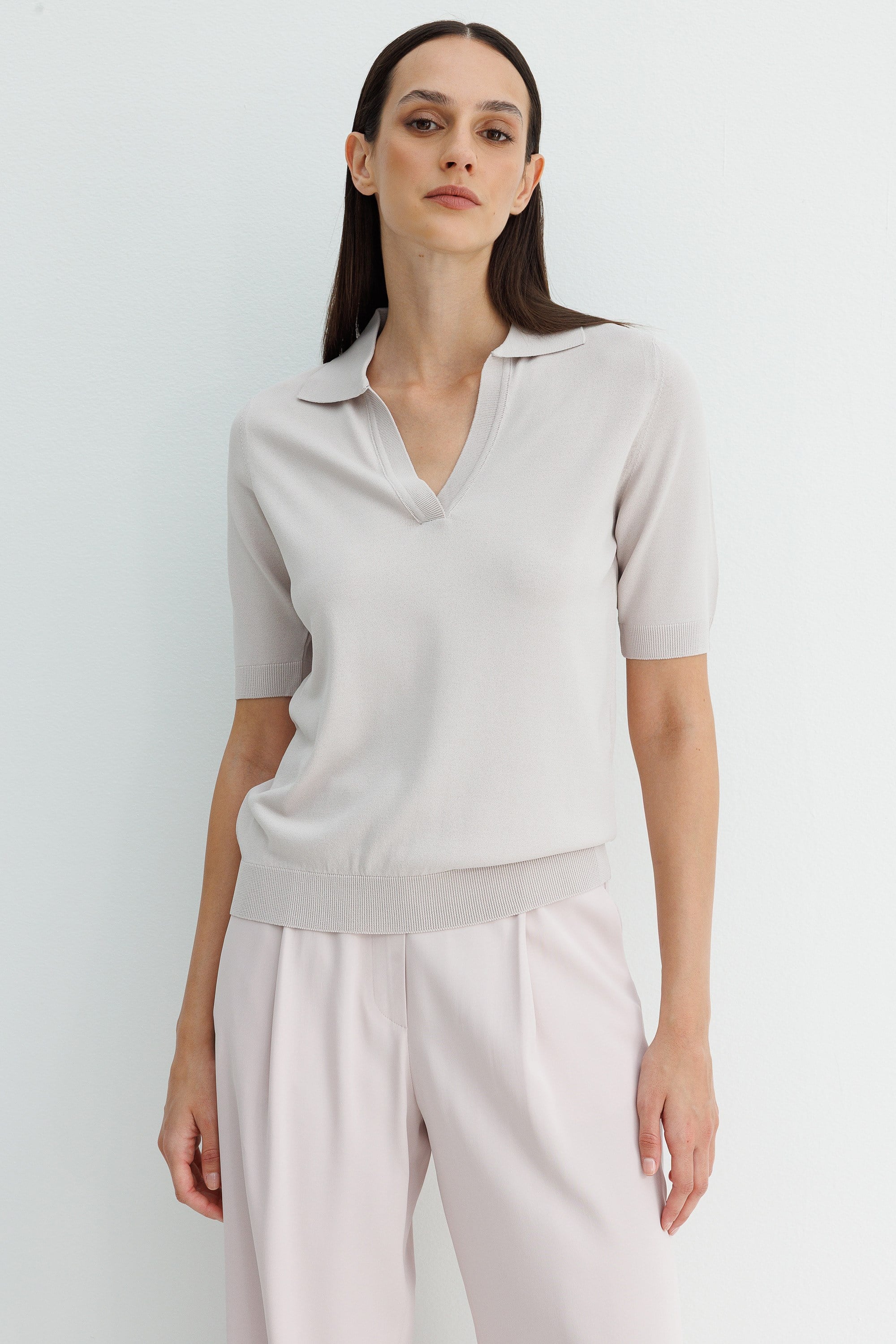 Polo Yaka Yarım Kol Triko