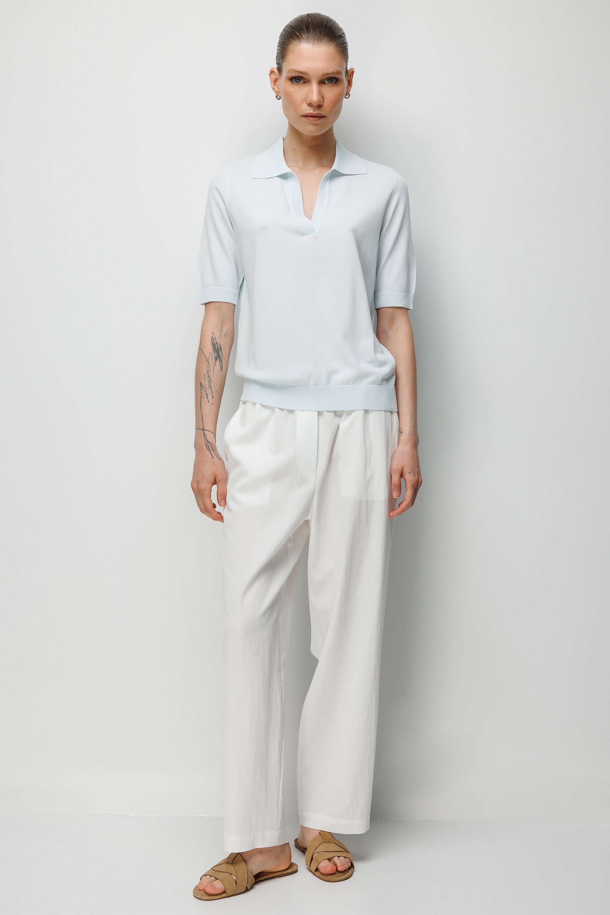 Polo Yaka Yarım Kol Triko